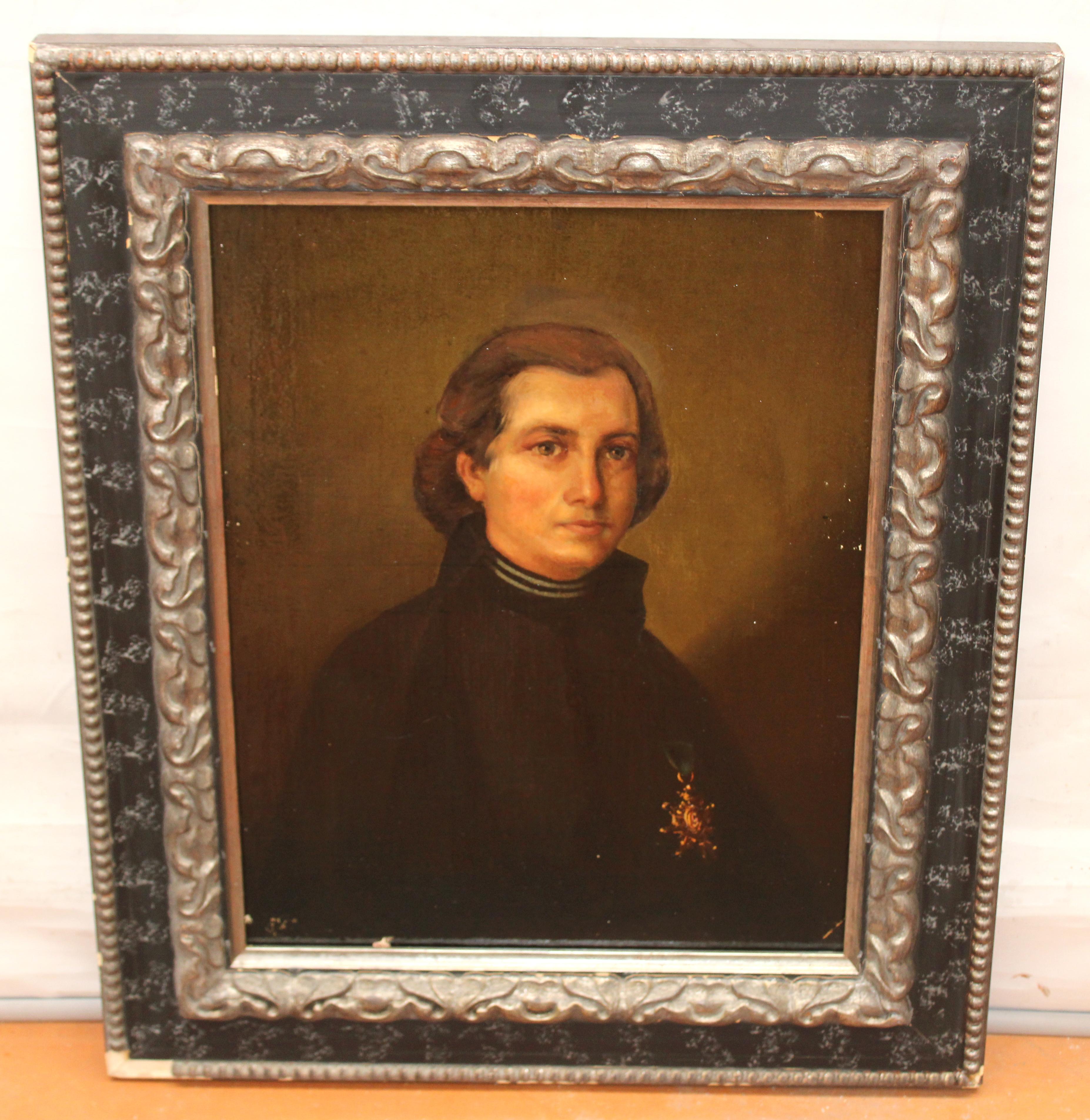 Escuela española (XIX) - Óleo sobre tela - Retrato de gentilhombre - Painting di Unknown