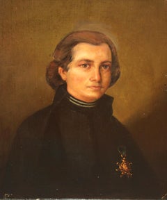 Escuela española (XIX) - Óleo sobre tela - Retrato de gentilhombre