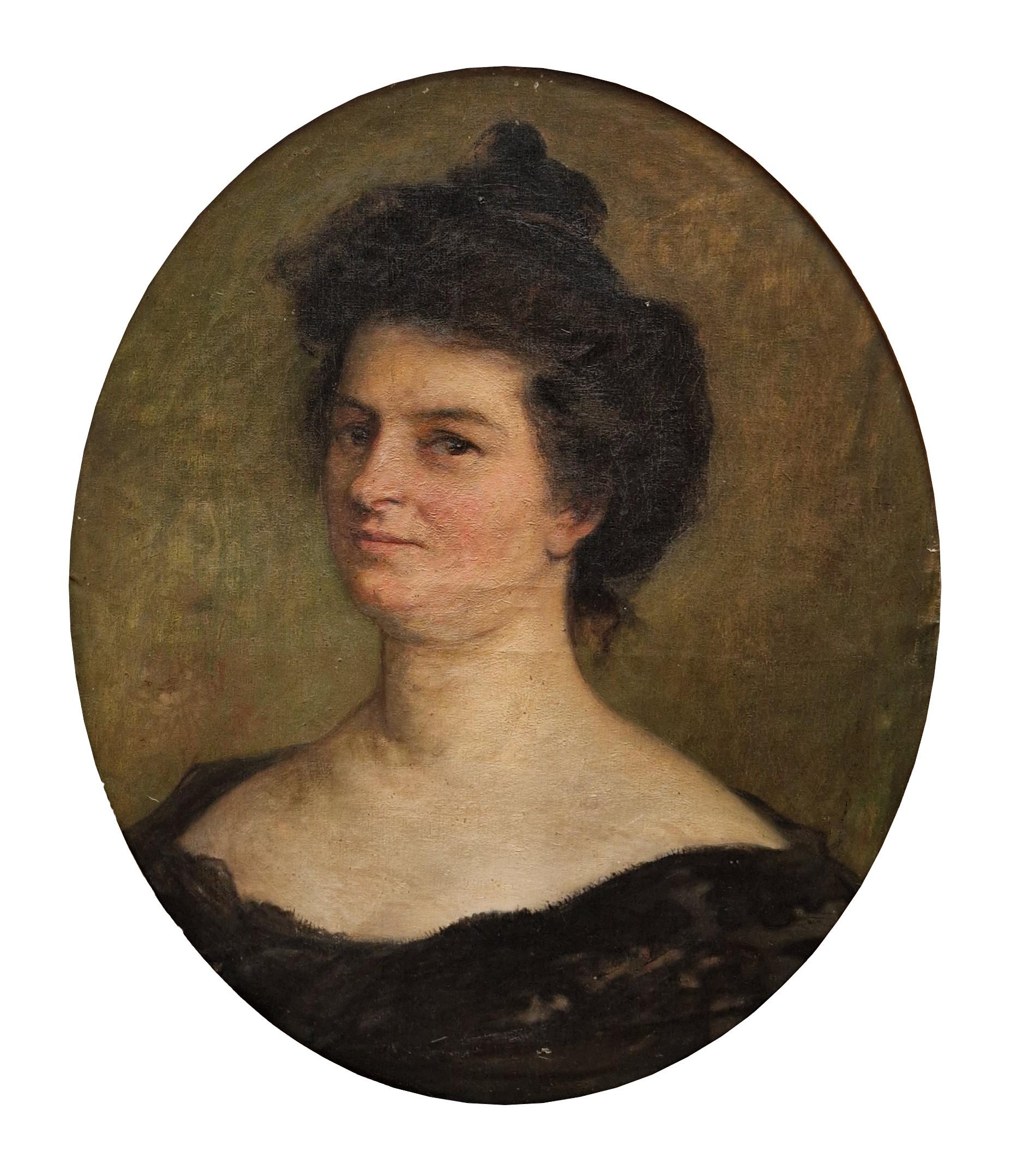 Escuela española (XIX) - Óleo sobre tela - Retrato femenino - Painting de Unknown