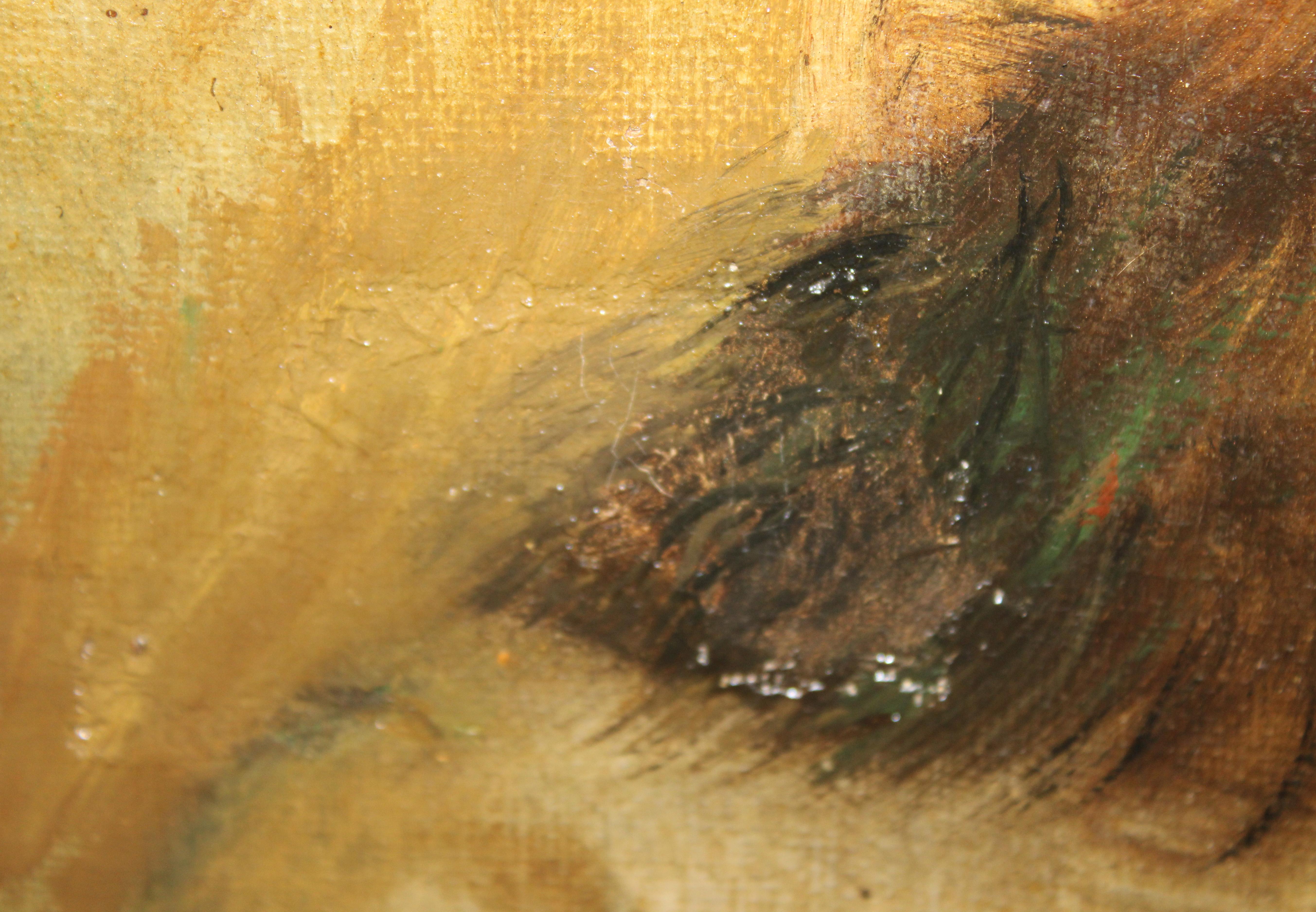 Escuela española (XIX) - Santa Bárbara - Óleo sobre tela en vente 6