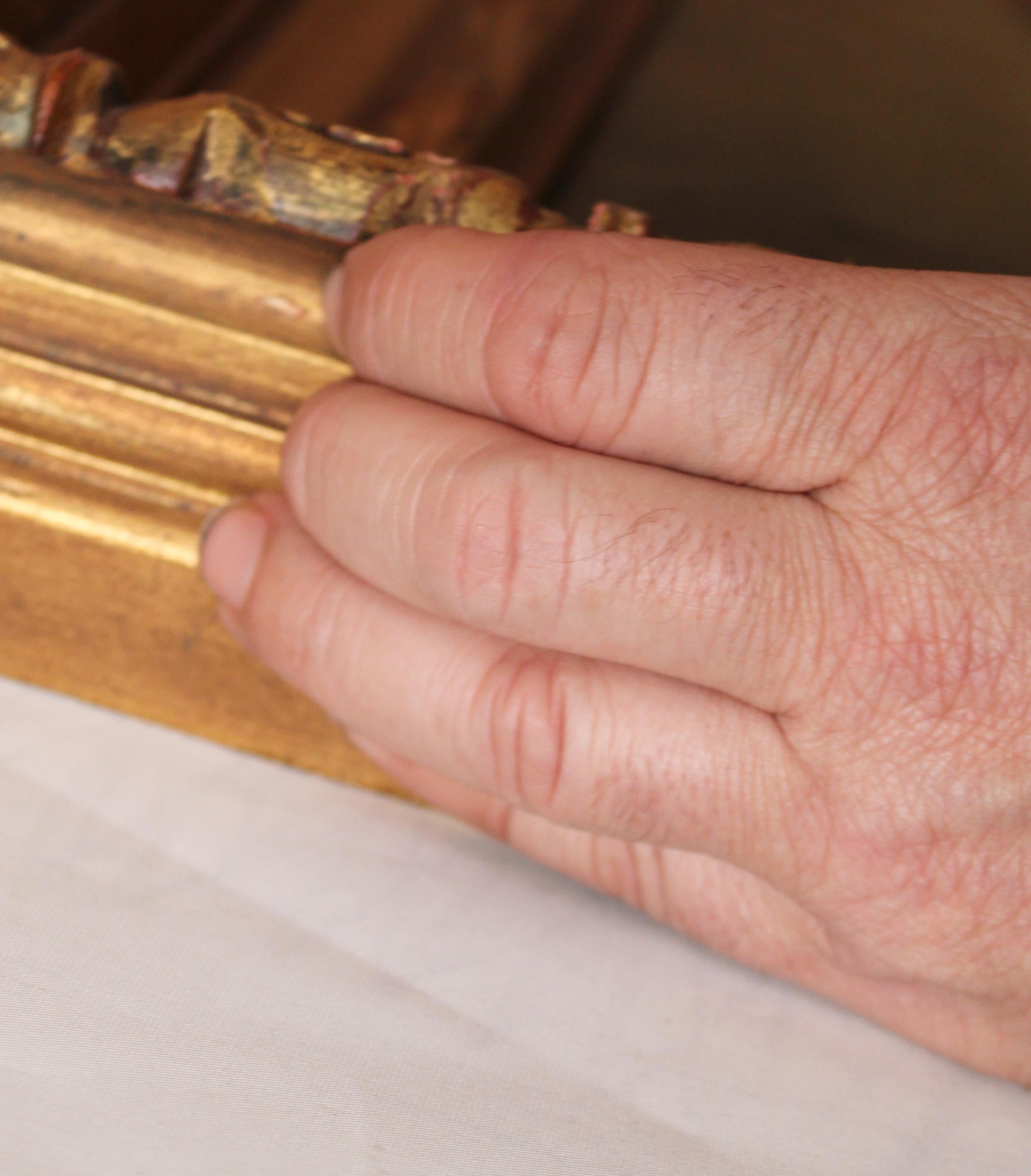 Escuela española (XIX) - Santa Bárbara - Óleo sobre tela en vente 9