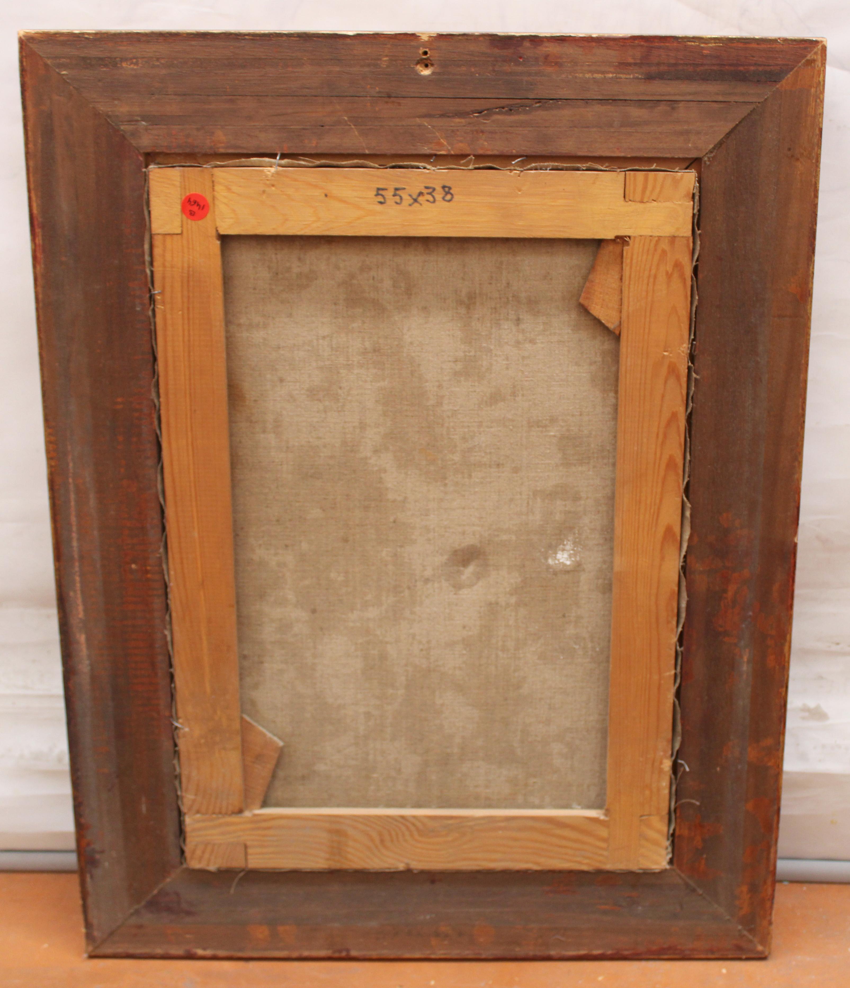 Escuela española (XIX) - Santa Bárbara - Óleo sobre tela en vente 10