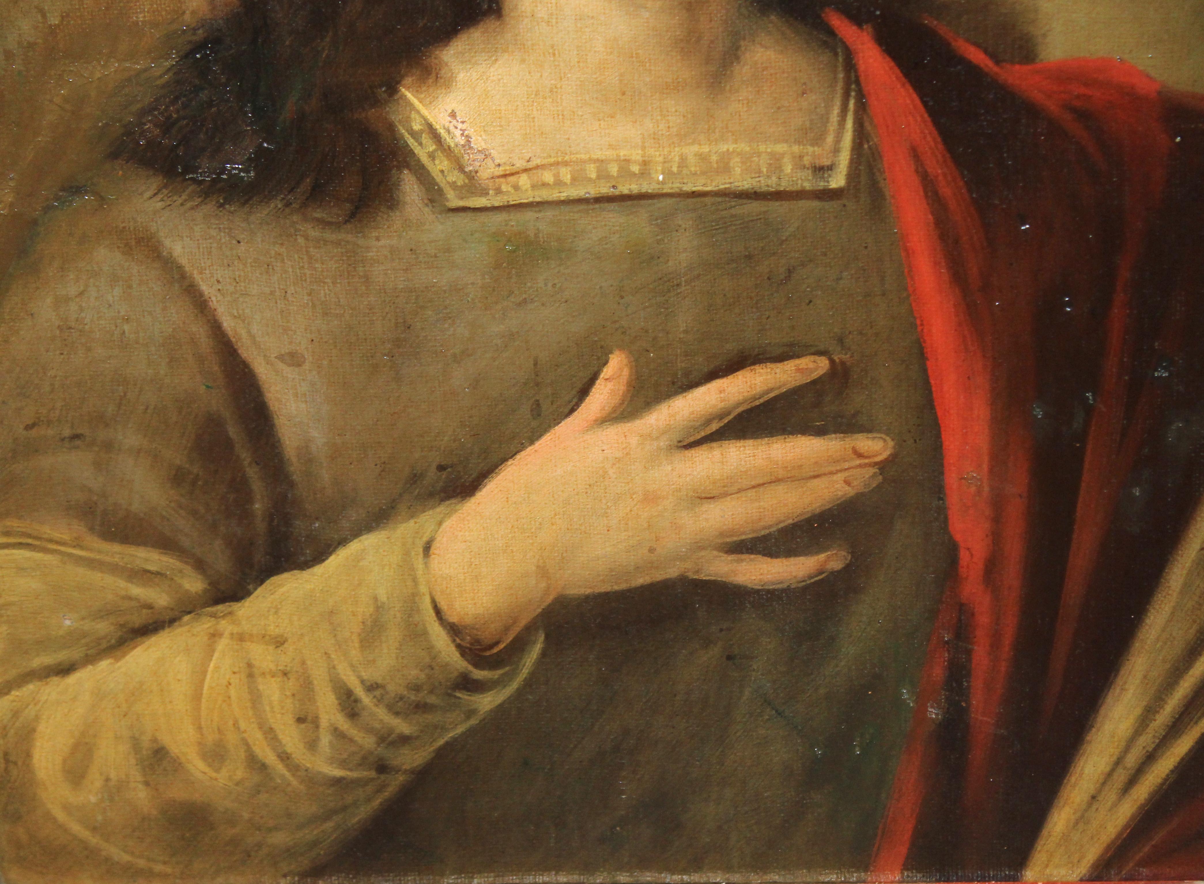 Escuela española (XIX) - Santa Bárbara - Óleo sobre tela en vente 2