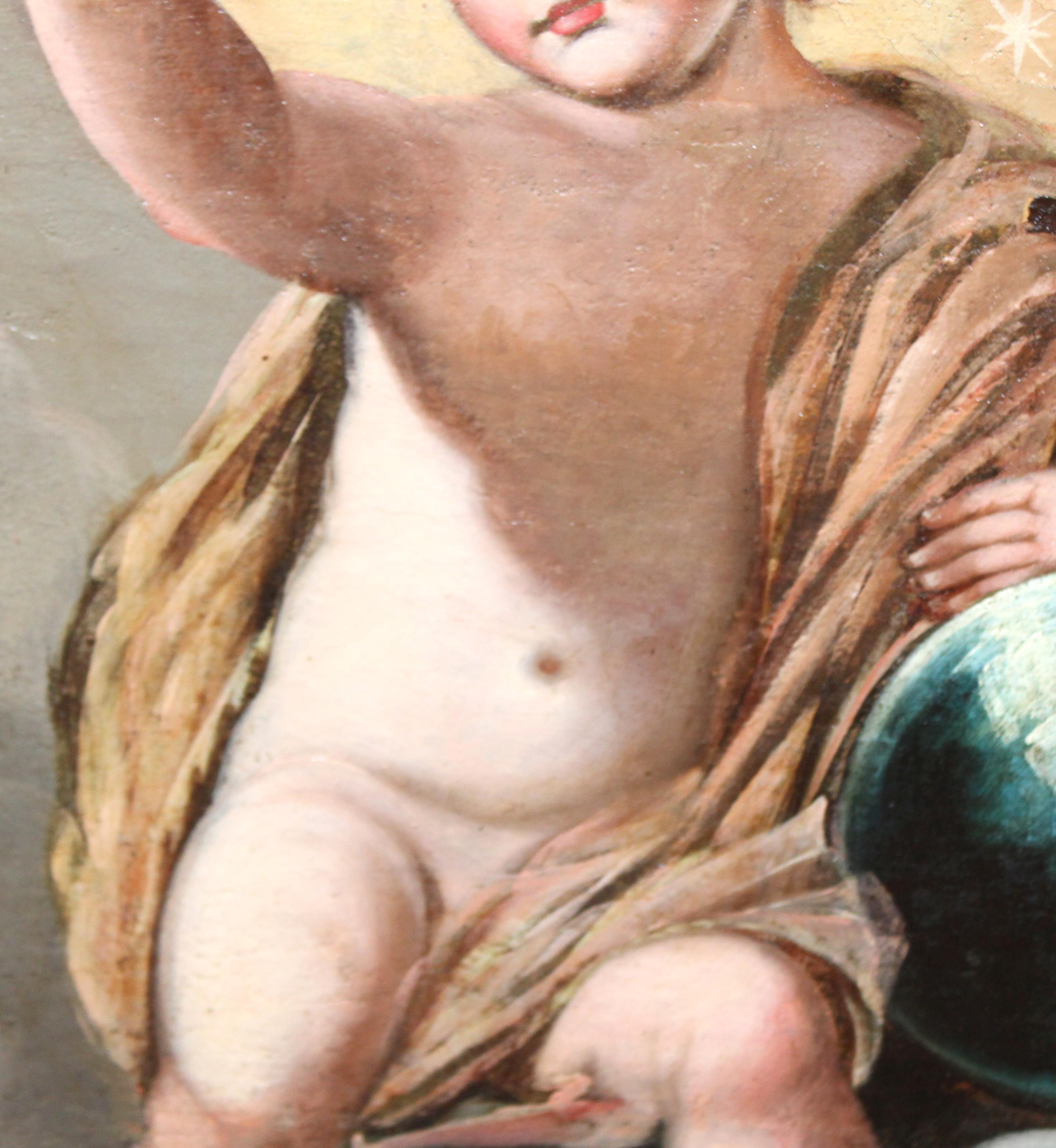Escuela española (XVII) - Niño Jesús Salvador del Mundo en venta 2