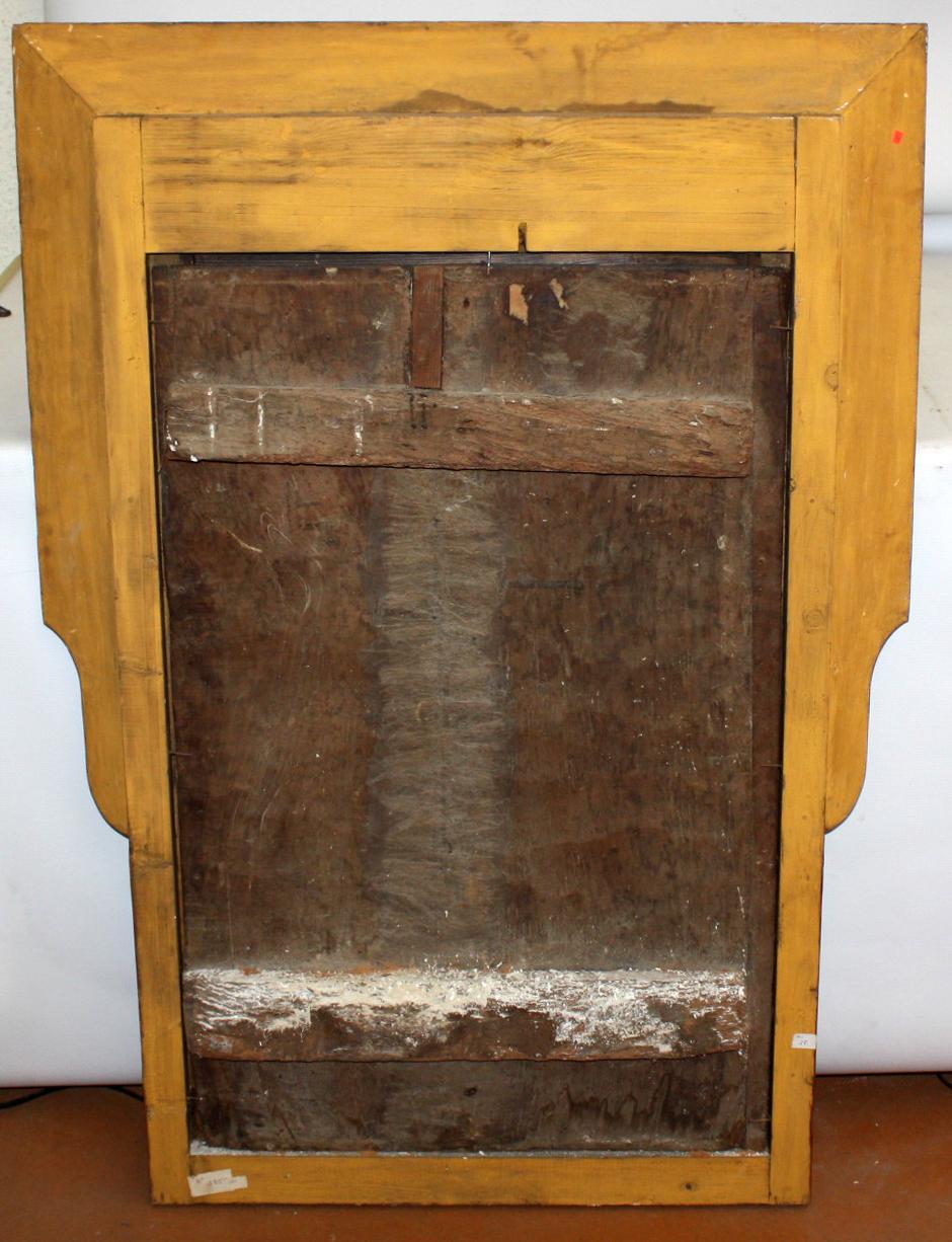 Escuela española (XVII) - Óleo sobre tabla - San Domingo Guzmán im Angebot 6