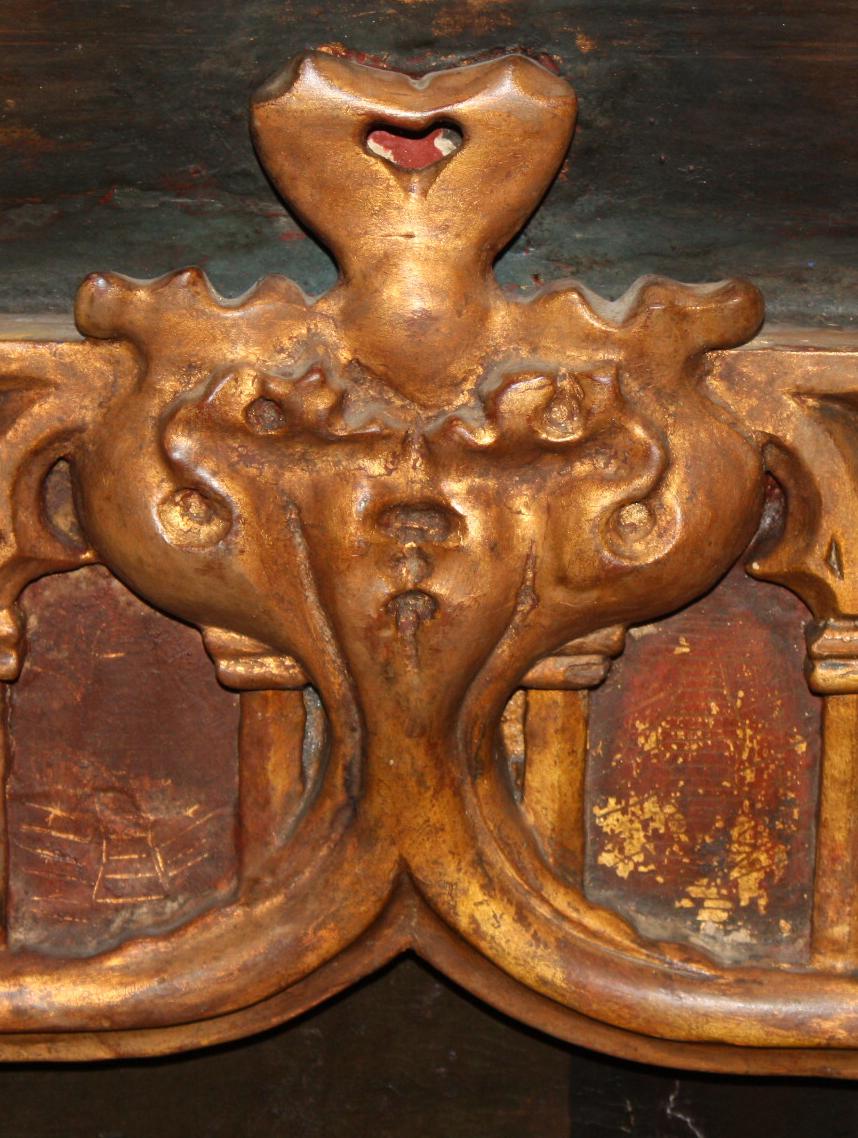 Escuela española (XVII) - Óleo sobre tabla - San Domingo Guzmán im Angebot 2