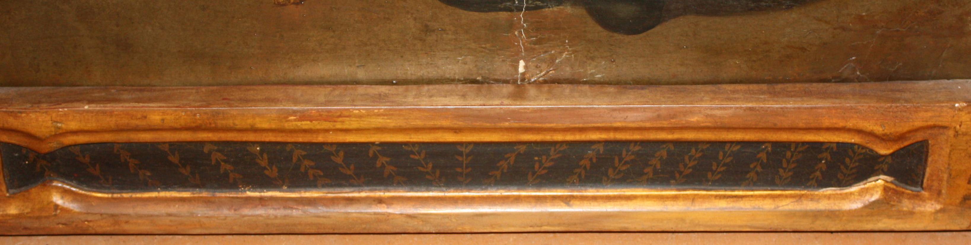 Escuela española (XVII) - Óleo sobre tabla - San Domingo Guzmán im Angebot 4