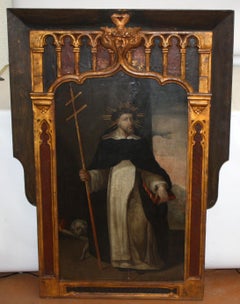 Escuela española (XVII) - Óleo sobre tabla - San Domingo Guzmán