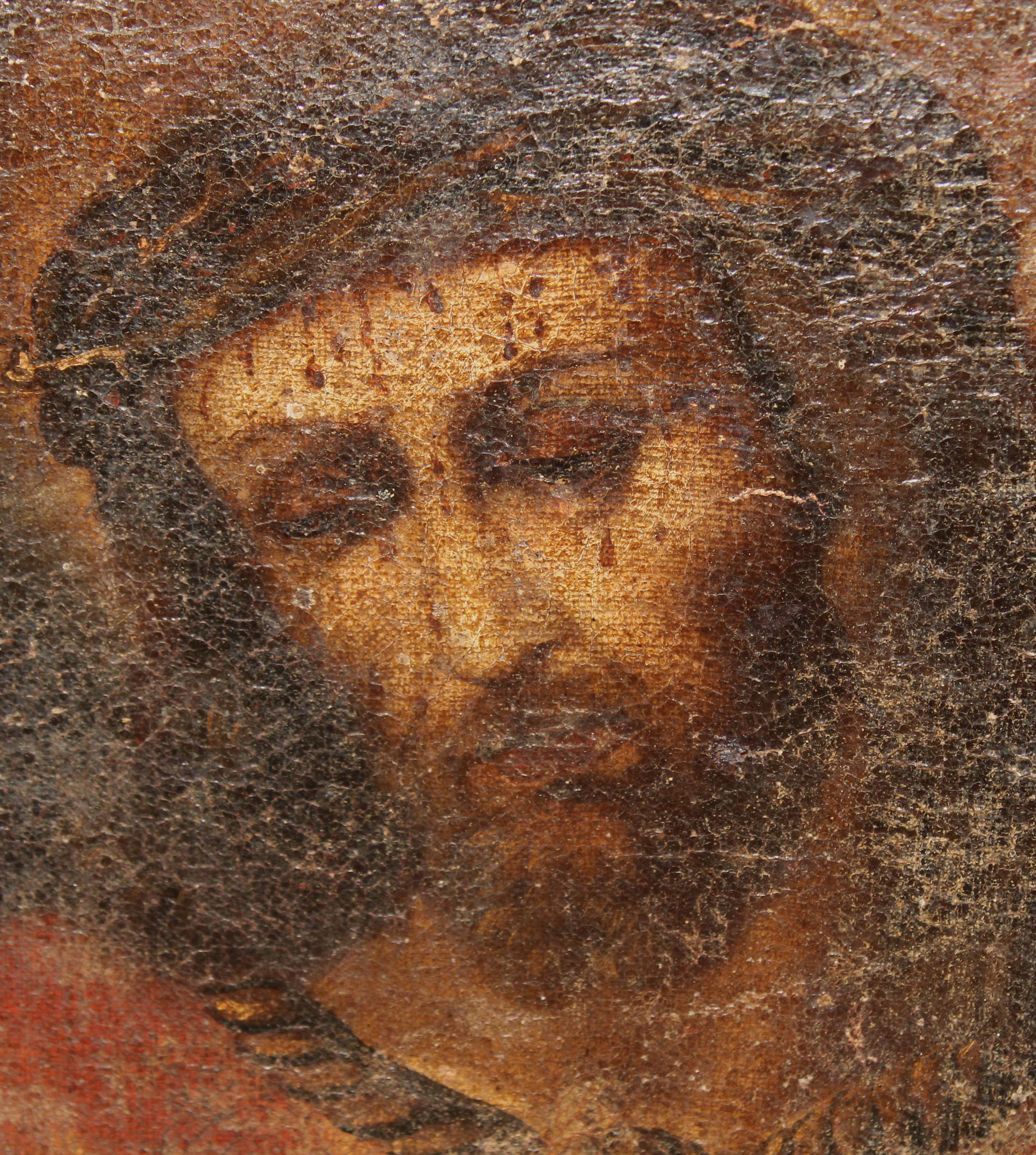 Escuela española (XVIII) - Ecce Homo - Óleo sobre tabla - Old Masters Painting by Unknown