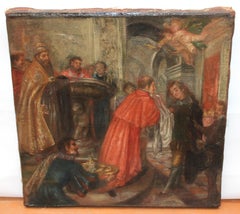 Escuela española (XVIII) El bautismo de San Jeronimo según Juan de Valdes Leal