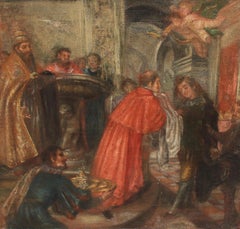 Escuela española (XVIII) El bautismo de San Jerónimo según Juan de Valdes Leal