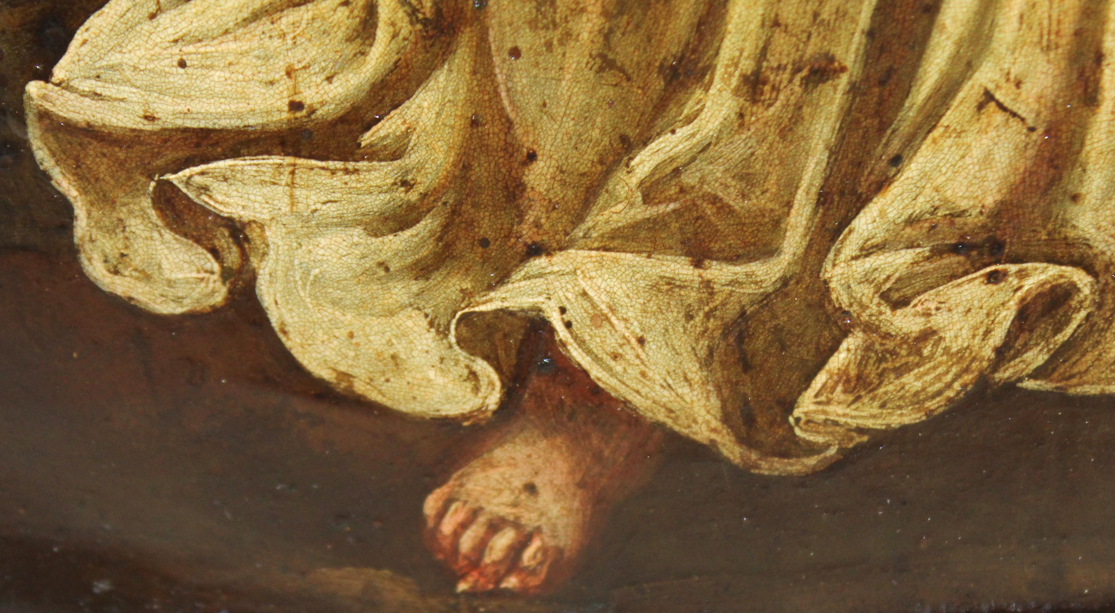 Escuela española (XVIII) - Óleo sobre cobre - El buen pastor en vente 2