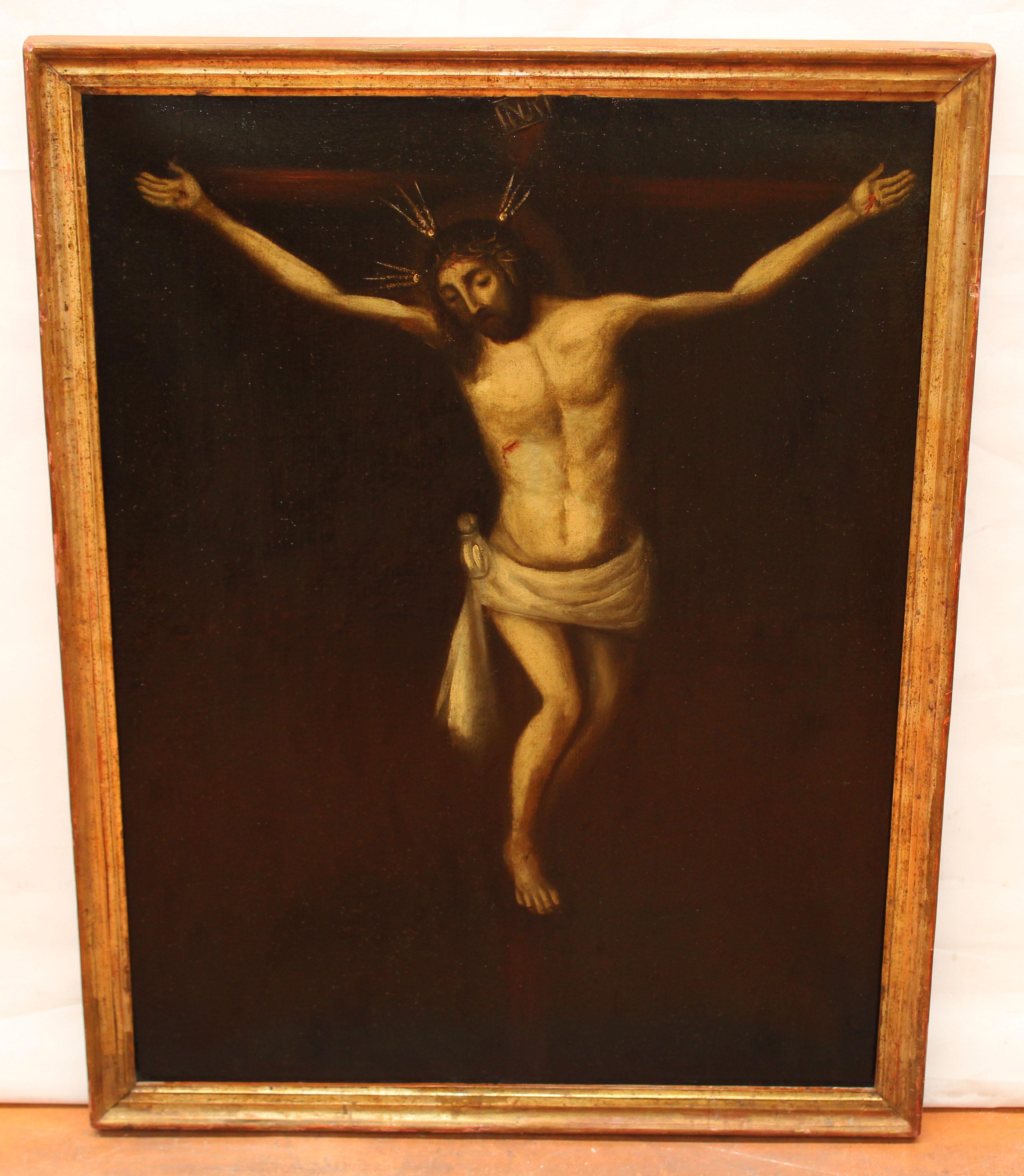 Escuela española (XVIII) - Óleo sobre tela - Cristo crucificado - Painting de Unknown