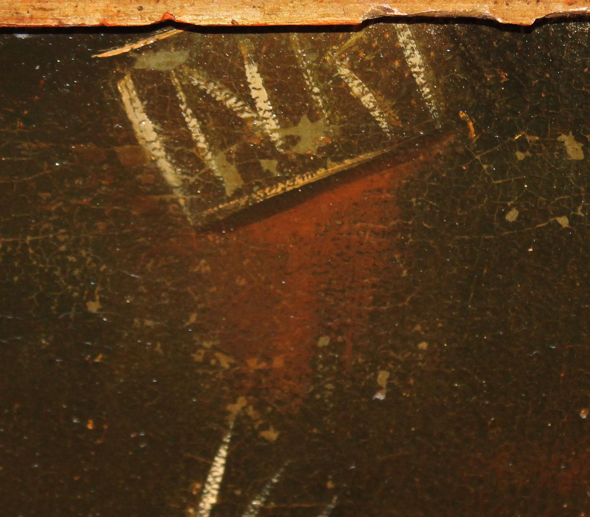 Escuela española (XVIII) - Óleo sobre tela - Cristo crucificado - Noir Figurative Painting par Unknown
