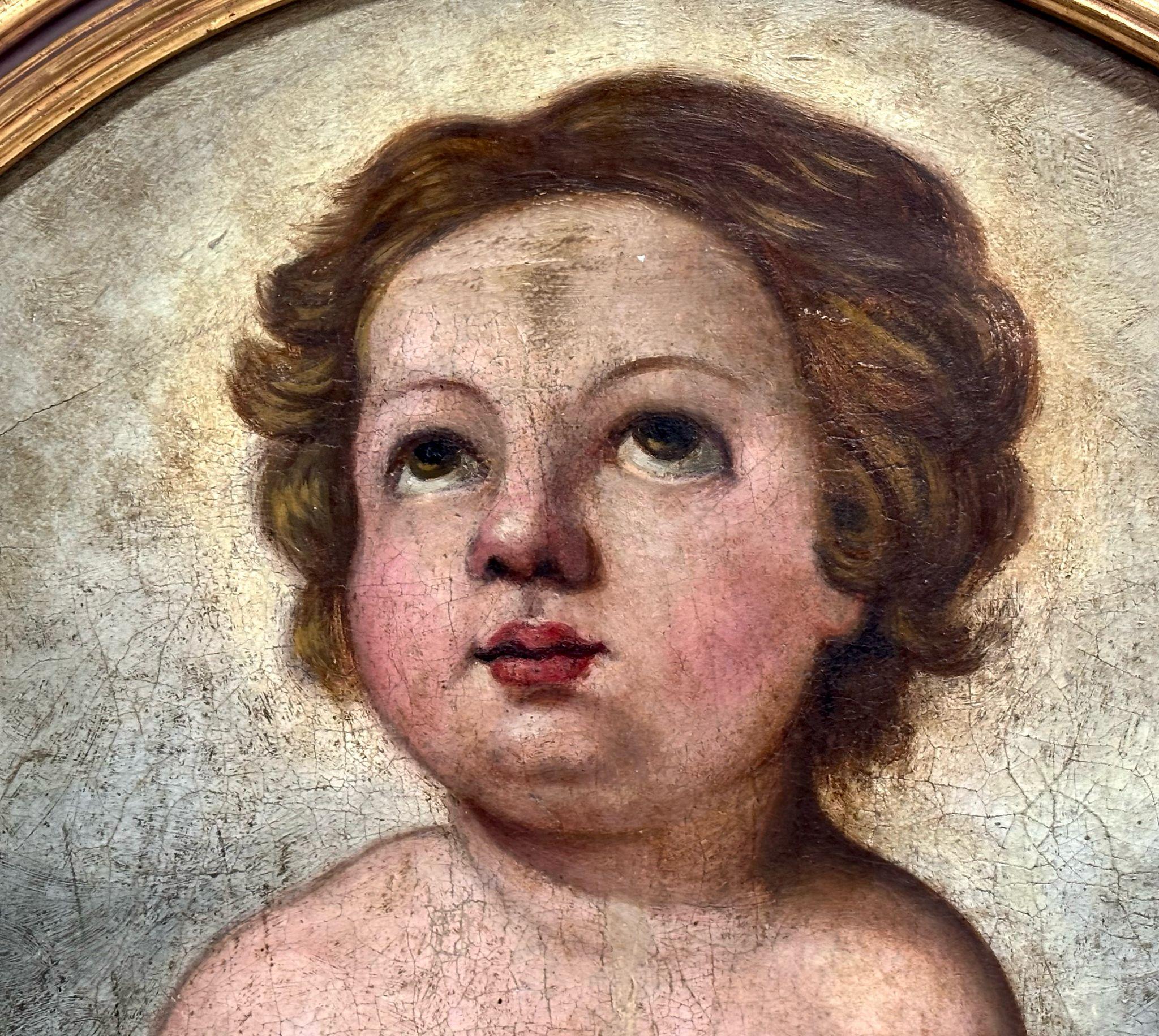 Escuela española (XVIII) - Óleo sobre tela - Niño Jesús o Niño de la bola. - Painting Antichi maestri di Unknown
