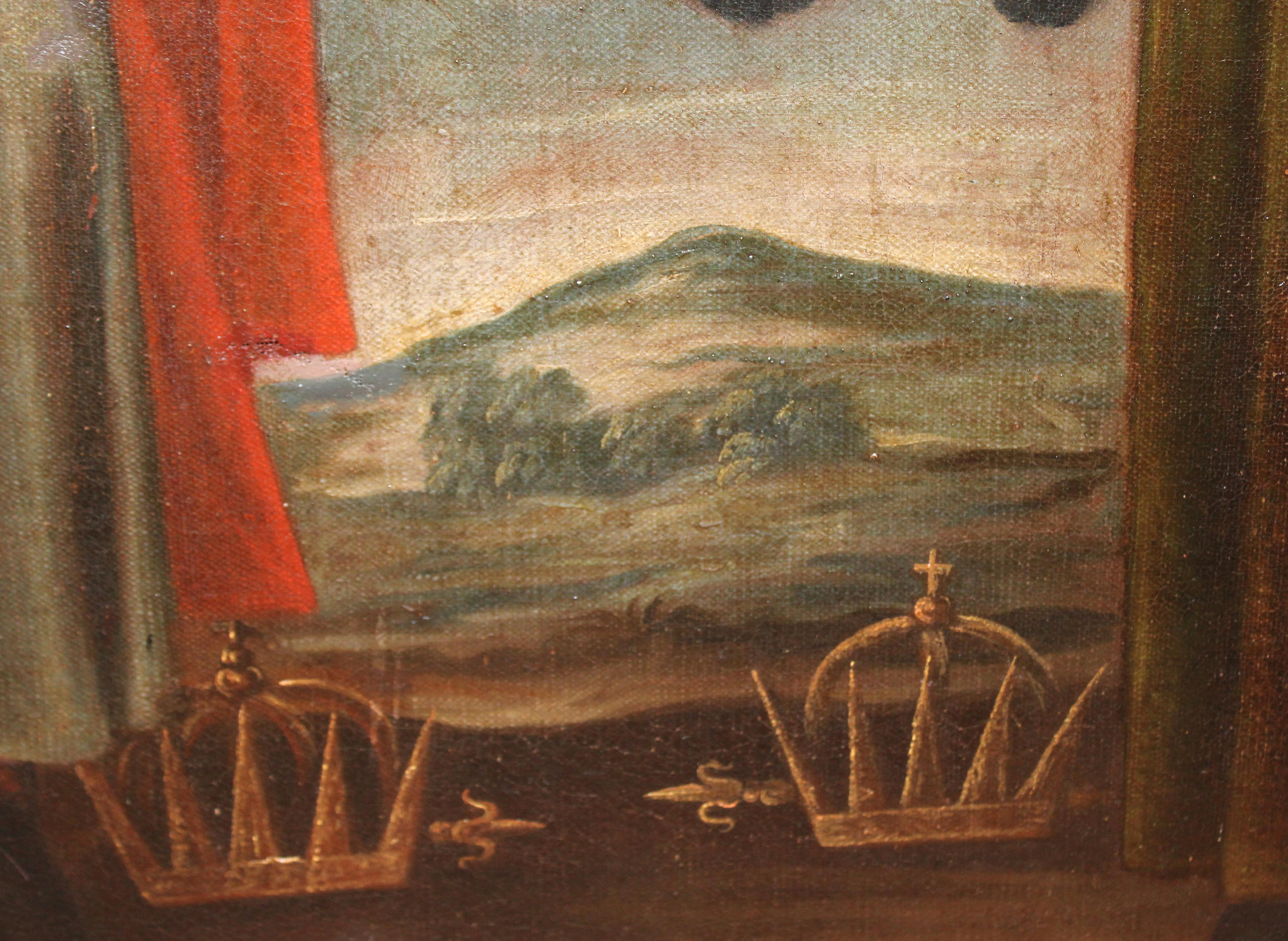Escuela española (XVIII) - Óleo sobre tela - San Abdón y San Senén en venta 9