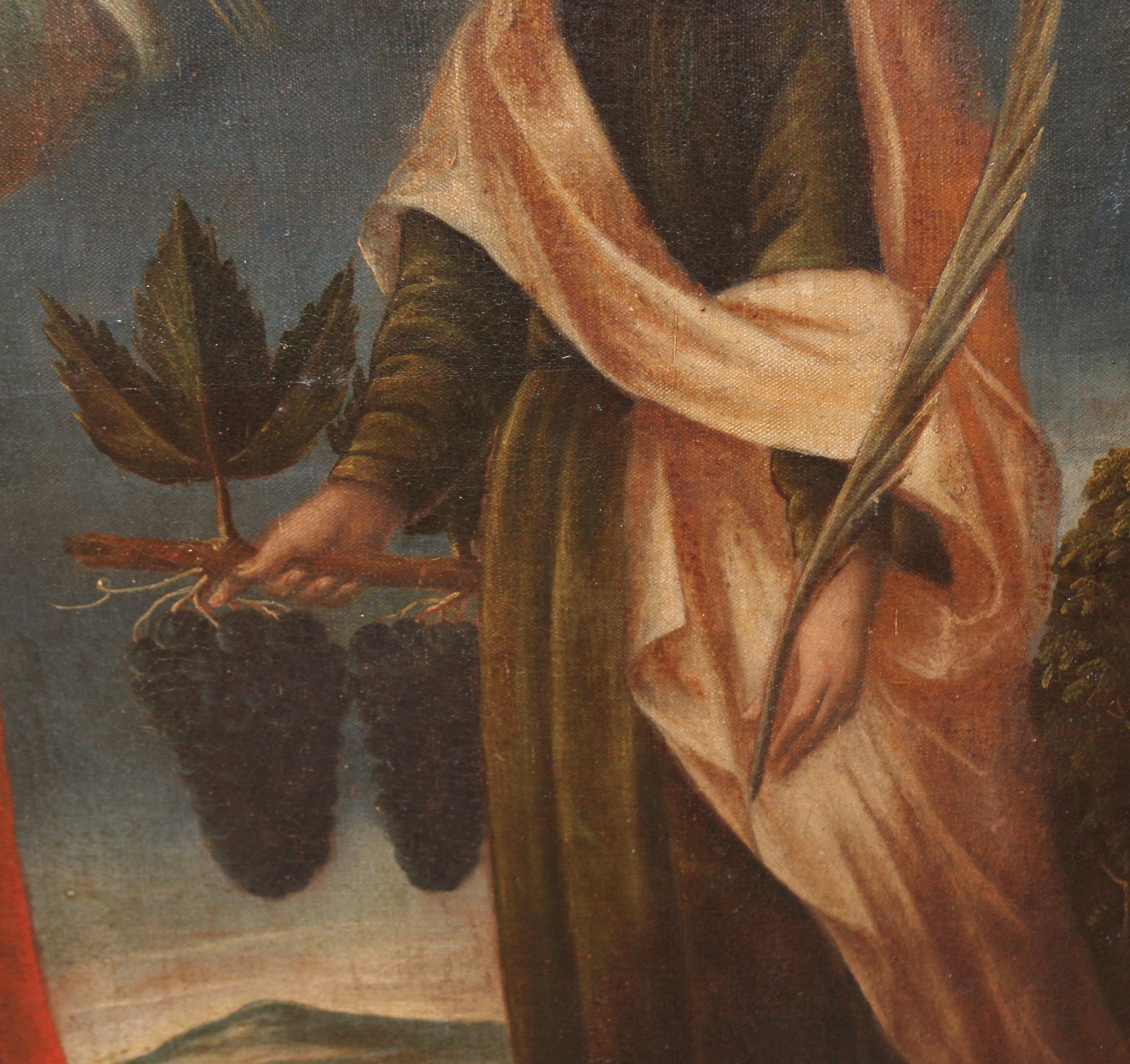 Escuela española (XVIII) - Óleo sobre tela - San Abdón y San Senén en venta 4