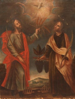 Escuela española (XVIII) - Óleo sobre tela - San Abdón y San Senén