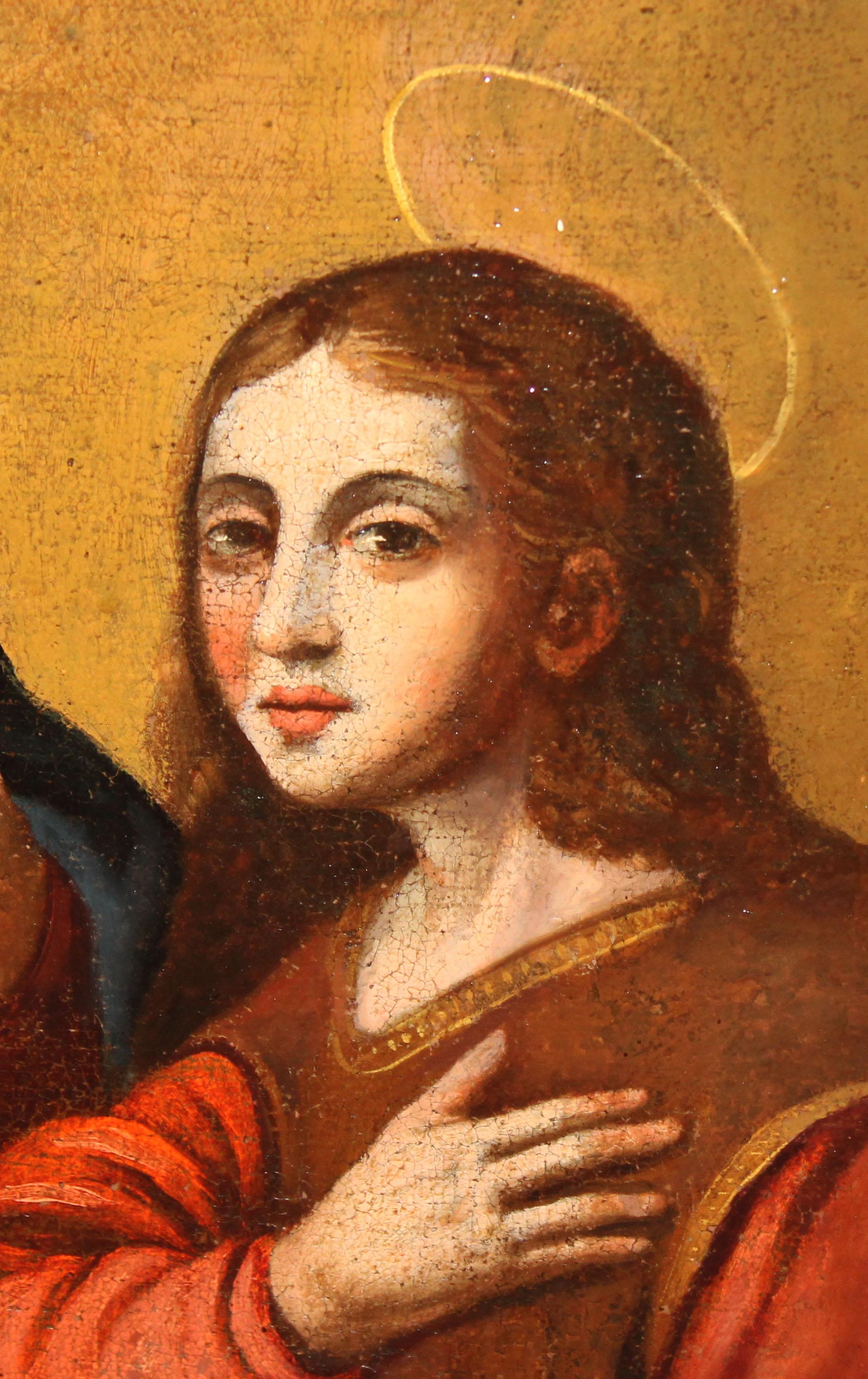 Escuela española (XVIII) - Óleo sobre tela - Domingo en Soriano in vendita 6