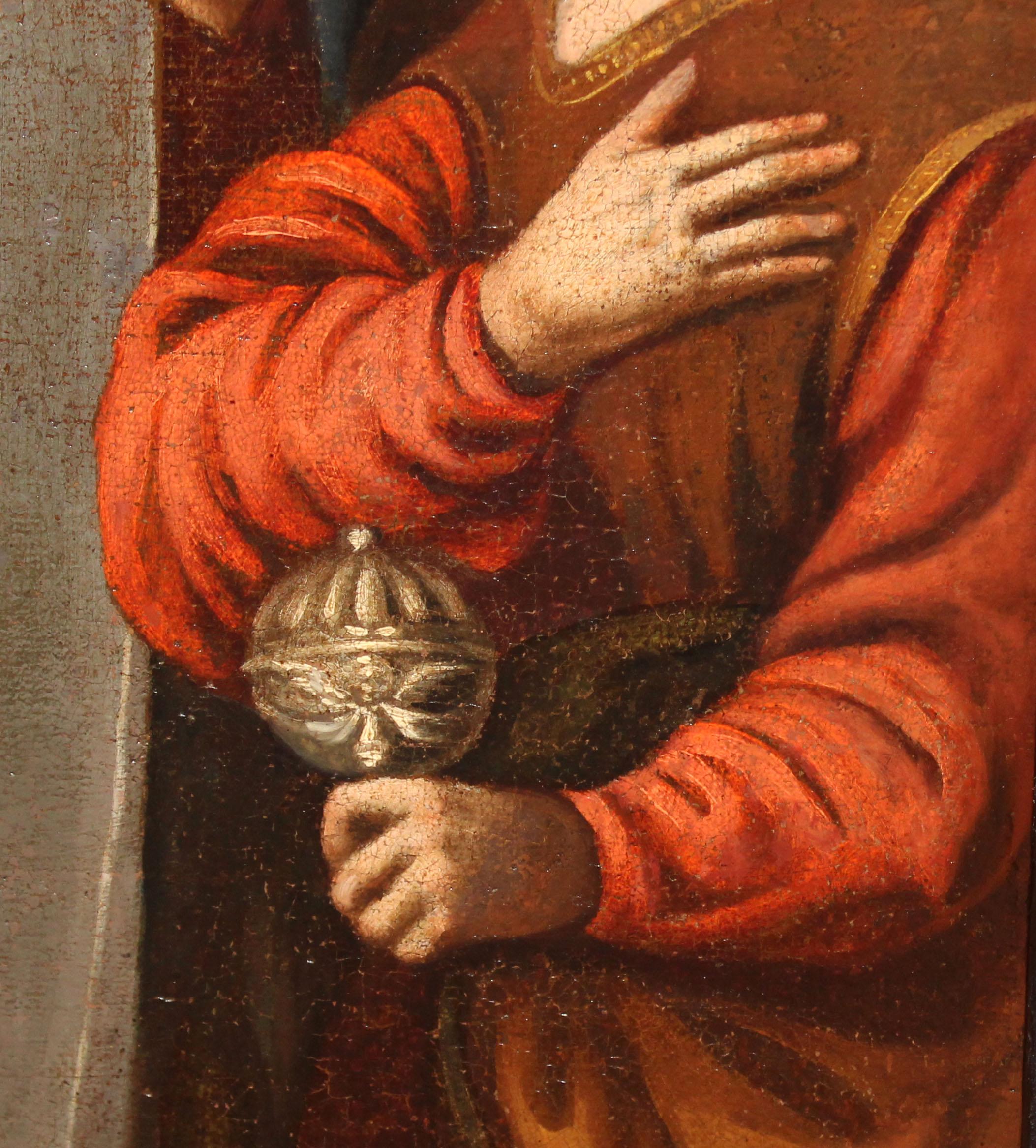 Escuela española (XVIII) - Óleo sobre tela - Domingo en Soriano in vendita 7