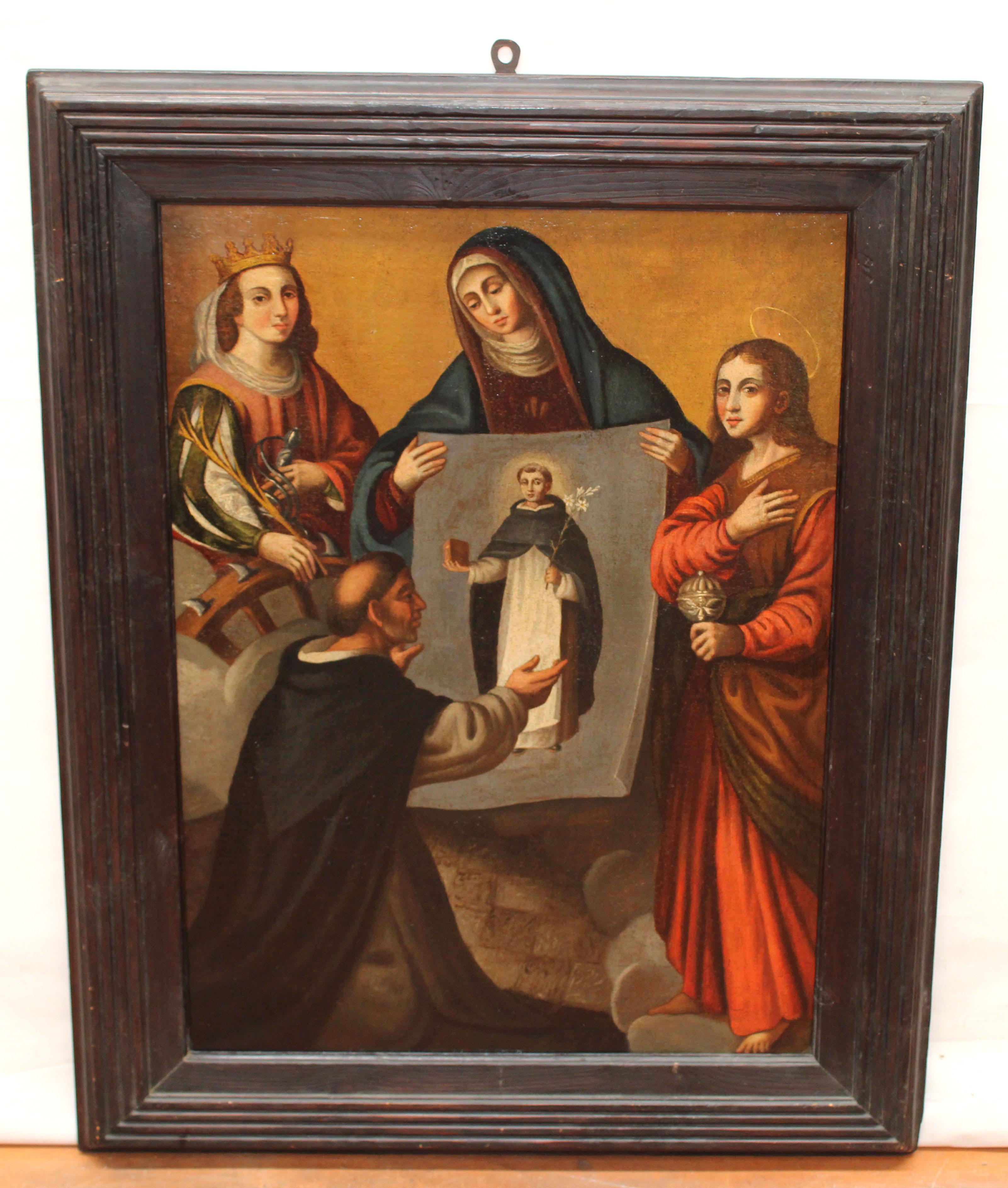 Escuela española (XVIII) - Óleo sobre tela - Domingo en Soriano - Painting di Unknown