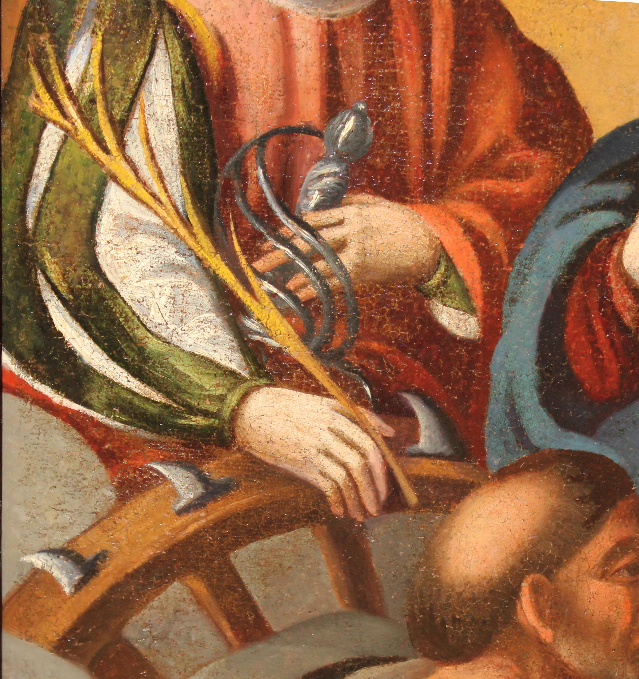 Escuela española (XVIII) - Óleo sobre tela - Domingo en Soriano in vendita 2