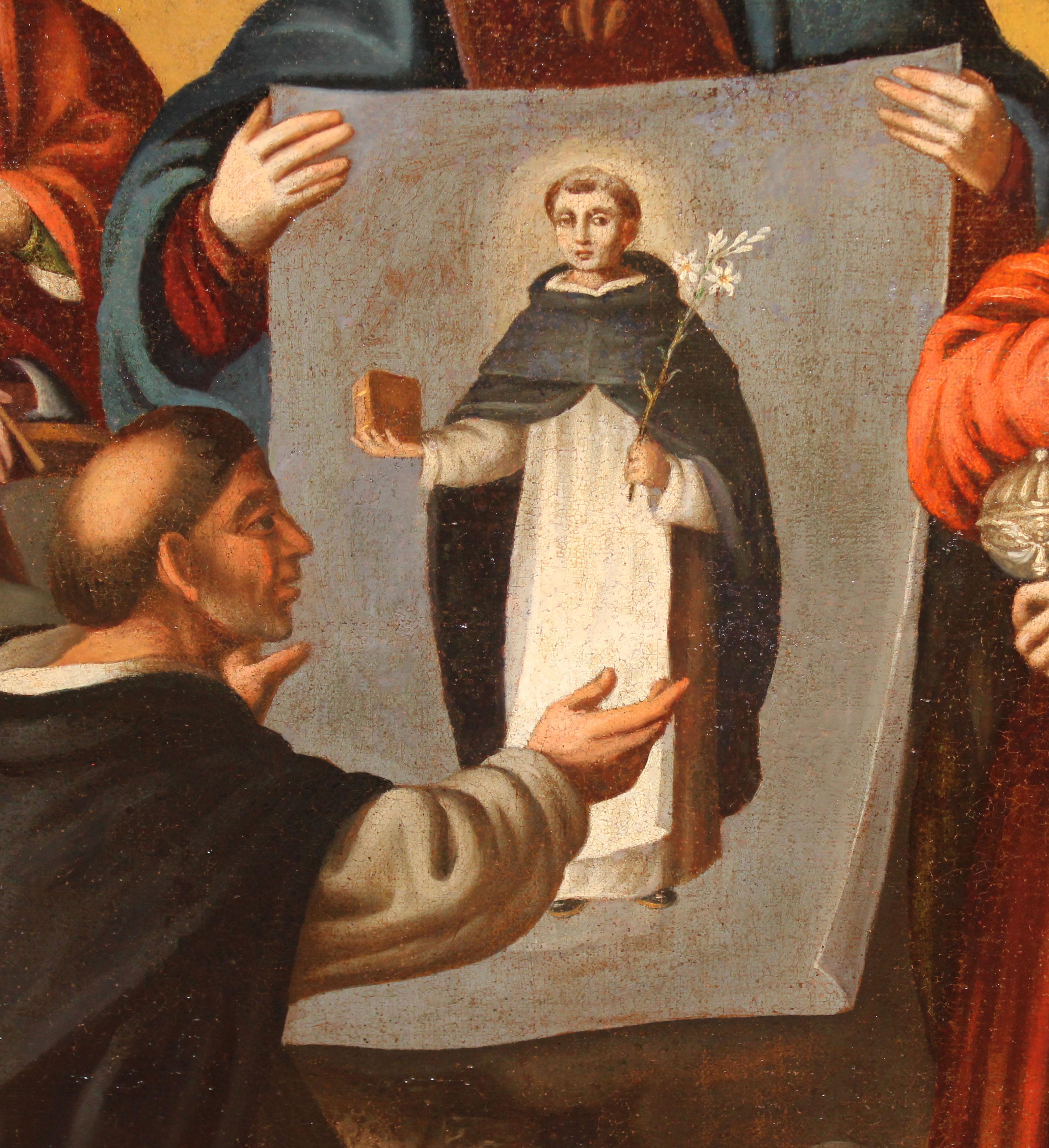 Escuela española (XVIII) - Óleo sobre tela - Domingo en Soriano in vendita 4