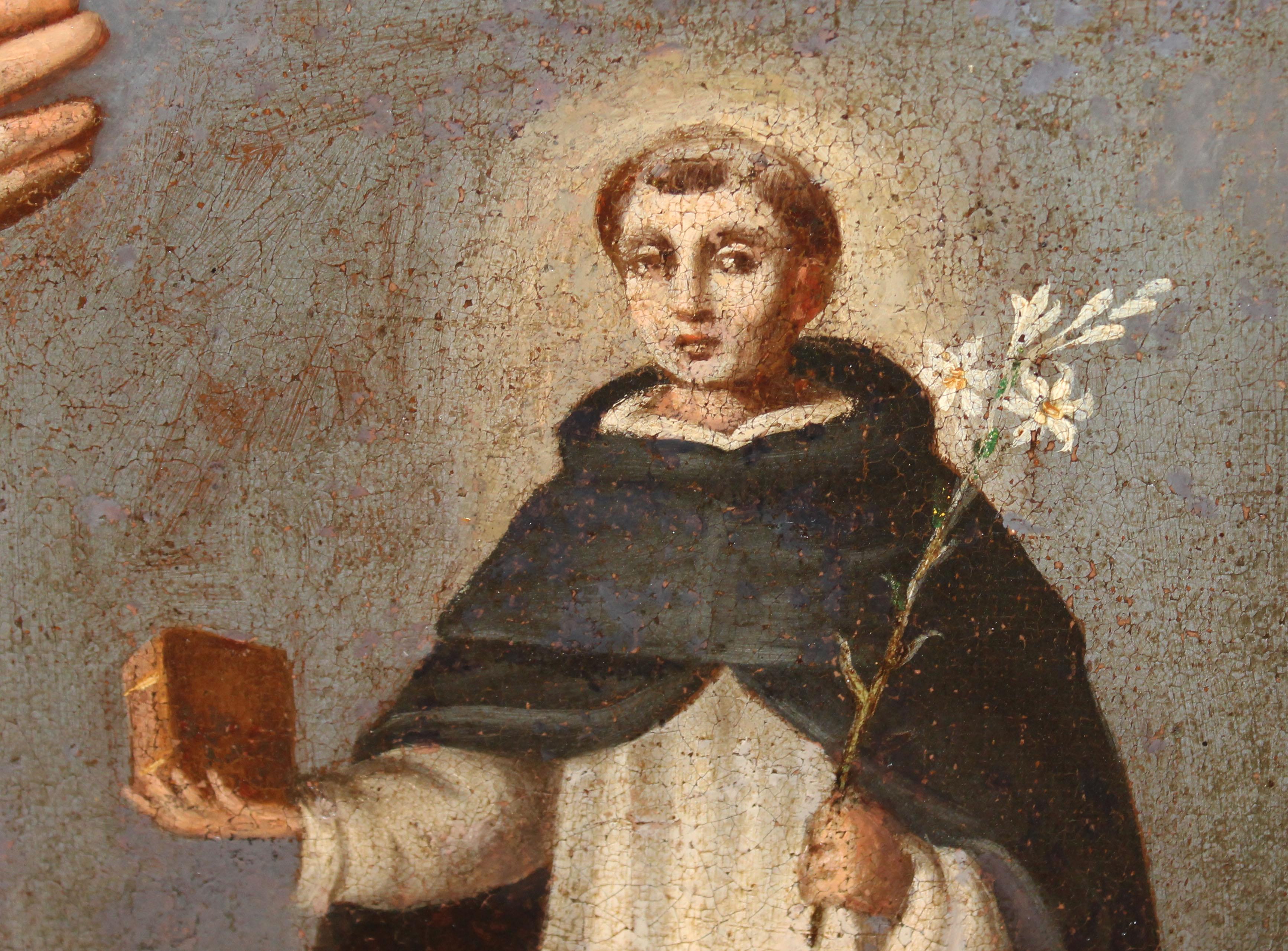Escuela española (XVIII) - Óleo sobre tela - Domingo en Soriano in vendita 5