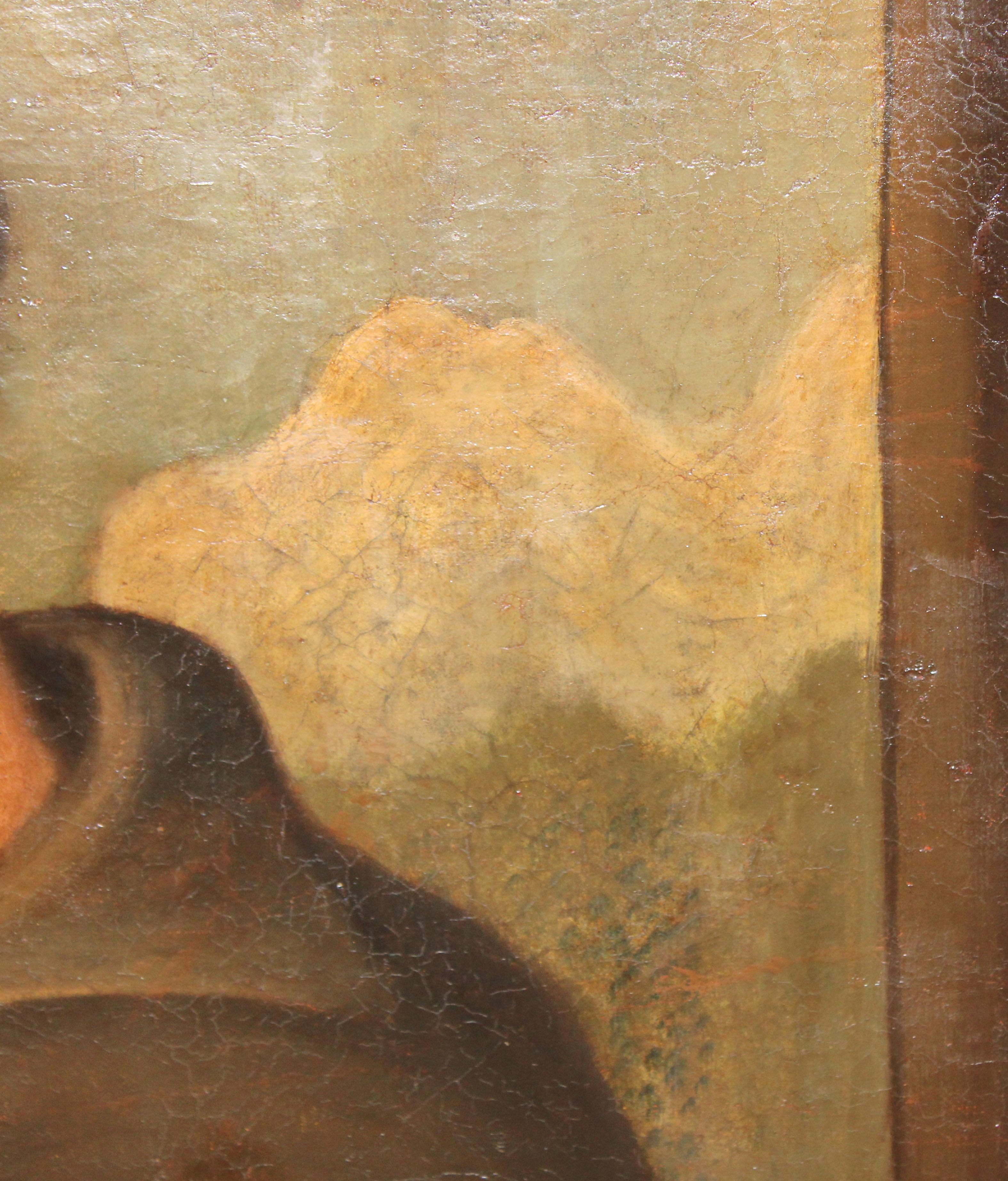 Escuela española (XVIII) - Óleo sobre tela - San Francisco de Asís in vendita 7