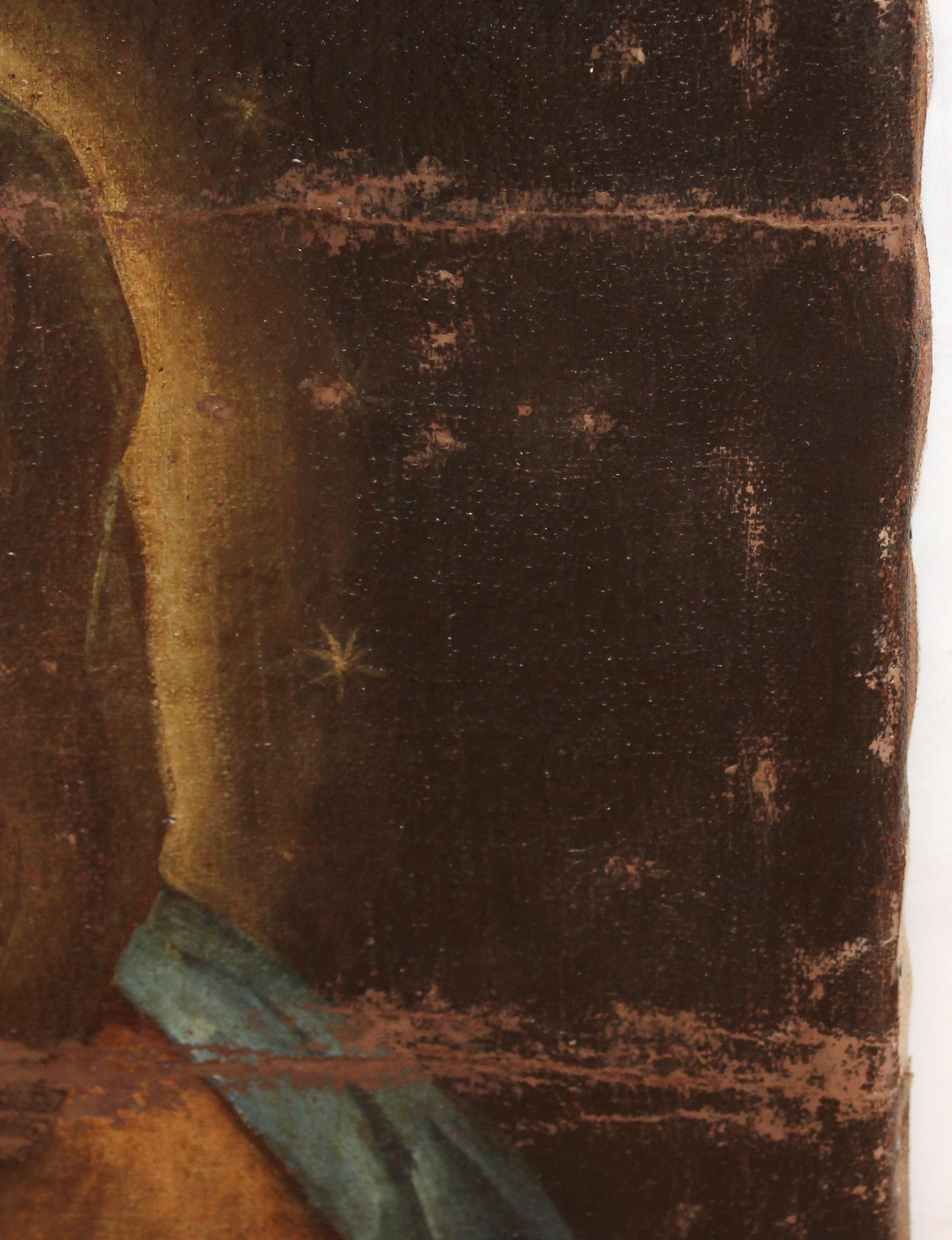 Escuela española (XVIII) - Óleo sobre tela - Virgen de los Dolores For Sale 3