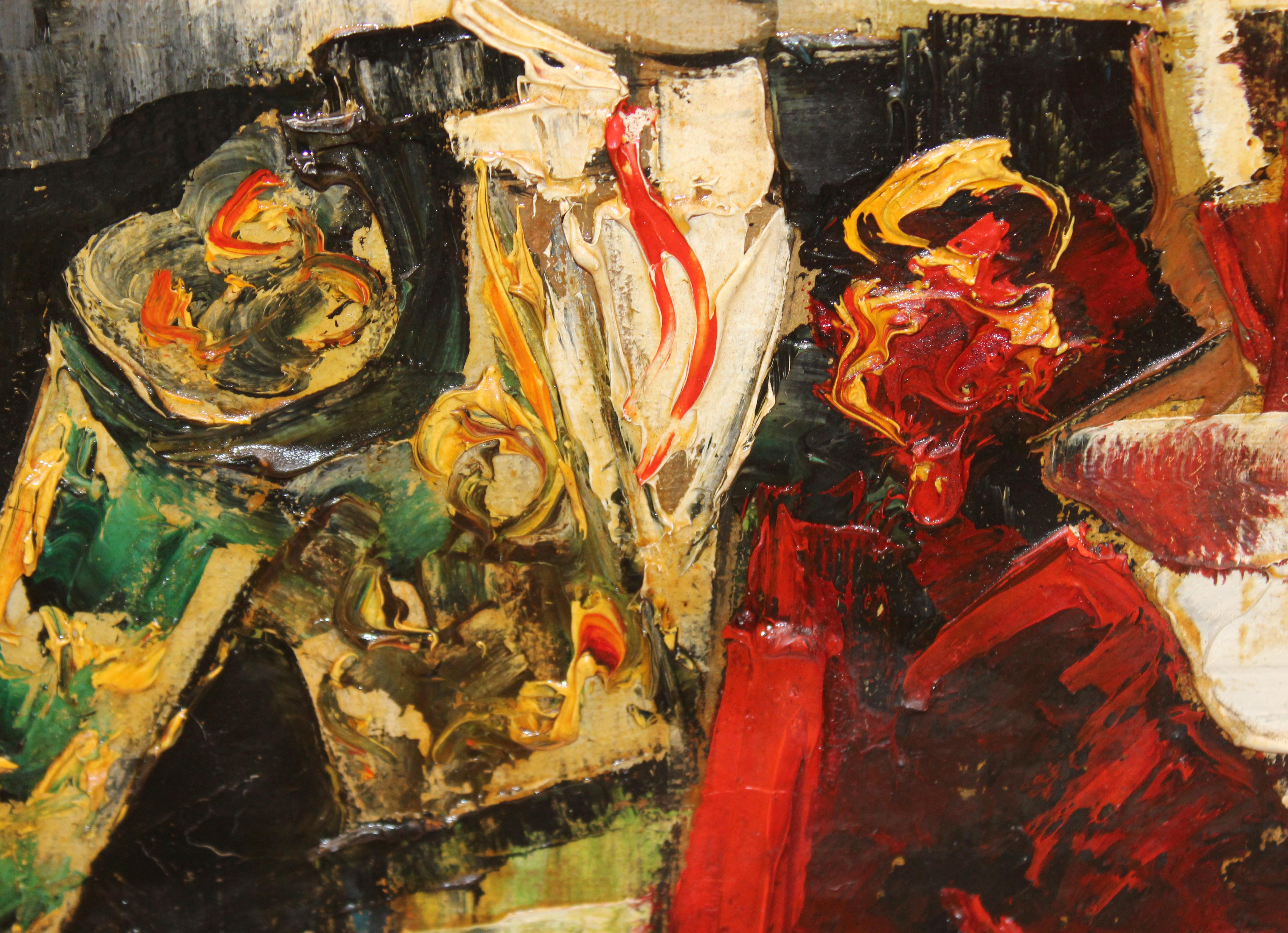 Escuela española (XX) - Óleo sobre tela - Tauromaquia For Sale 7