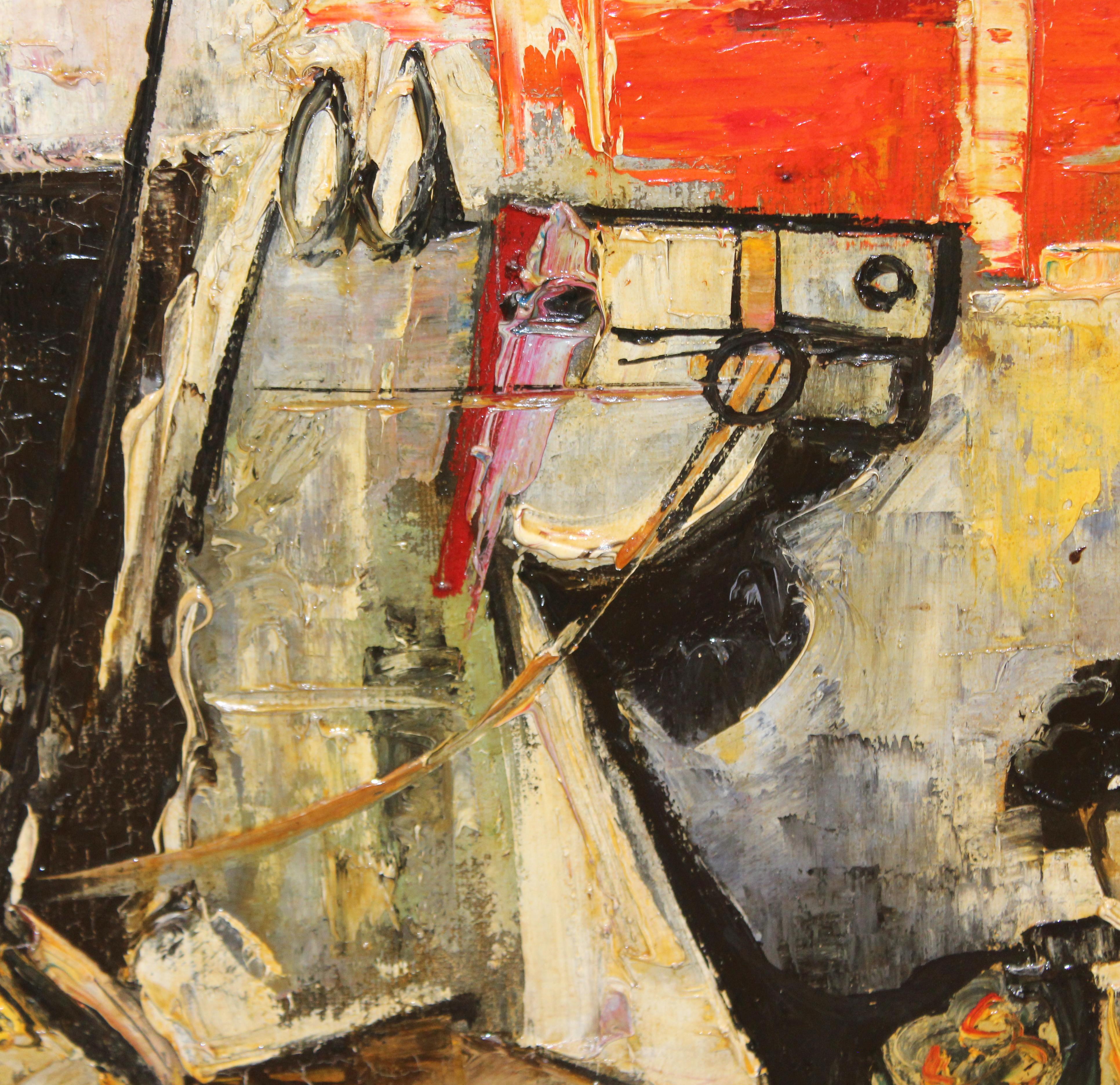 Escuela española (XX) - Óleo sobre tela - Tauromaquia For Sale 4