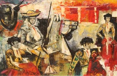 Escuela española (XX) - Óleo sobre tela - Tauromaquia