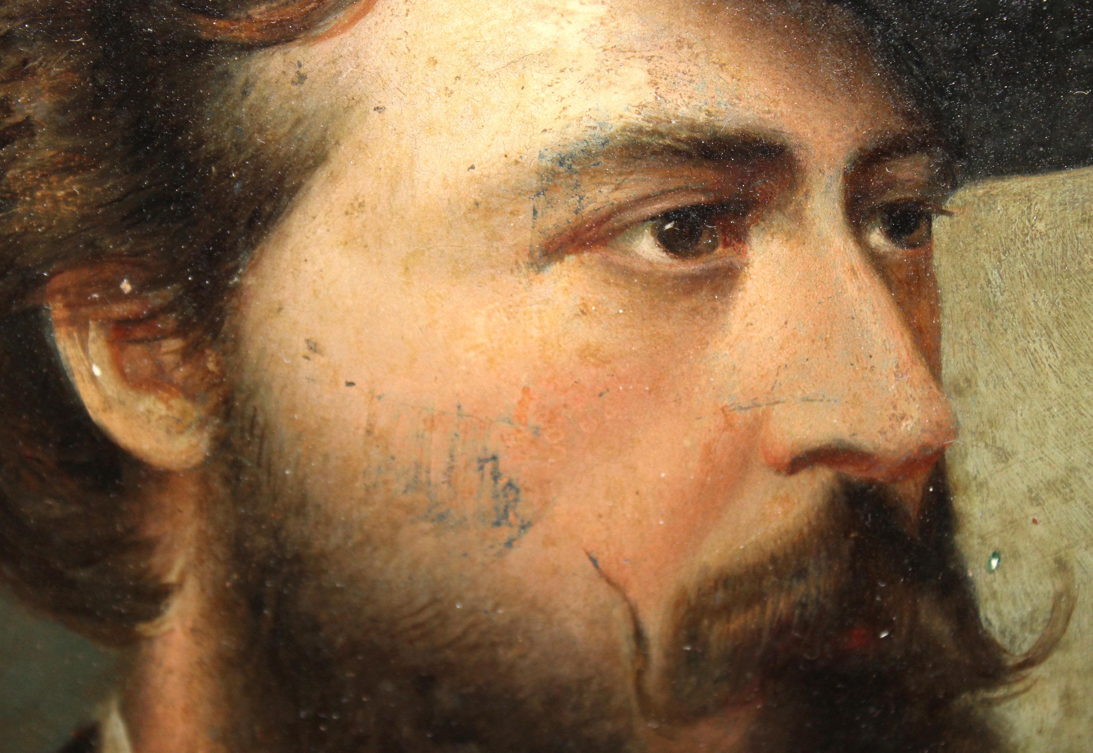 Escuela Europea (XIX) - Autor desconocido - Retrato masculino - Portrait Painting Marrón de Unknown