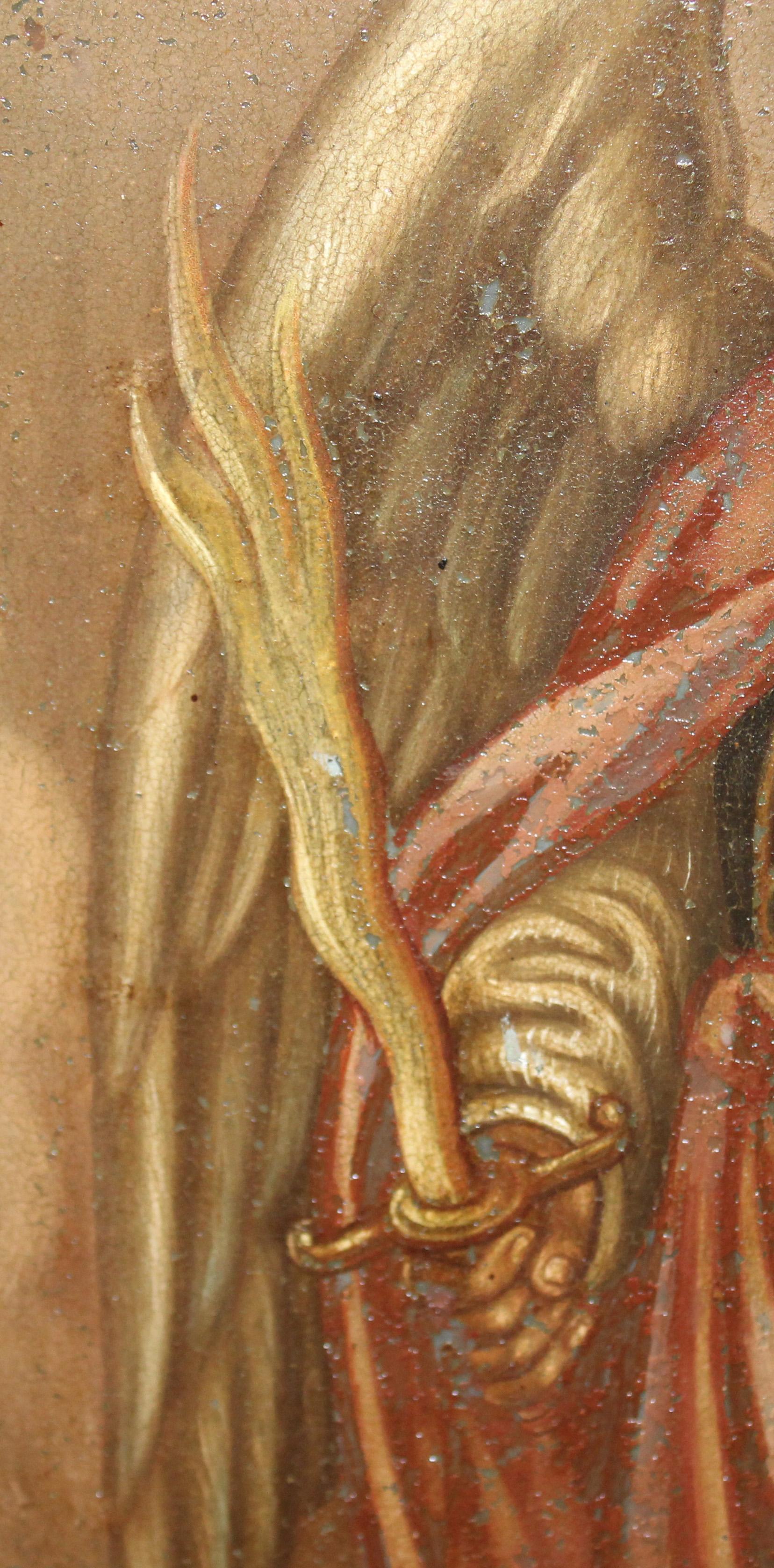 Escuela europea (XVIII) - La coronación de la virgen - Oleo sobre zinc im Angebot 10