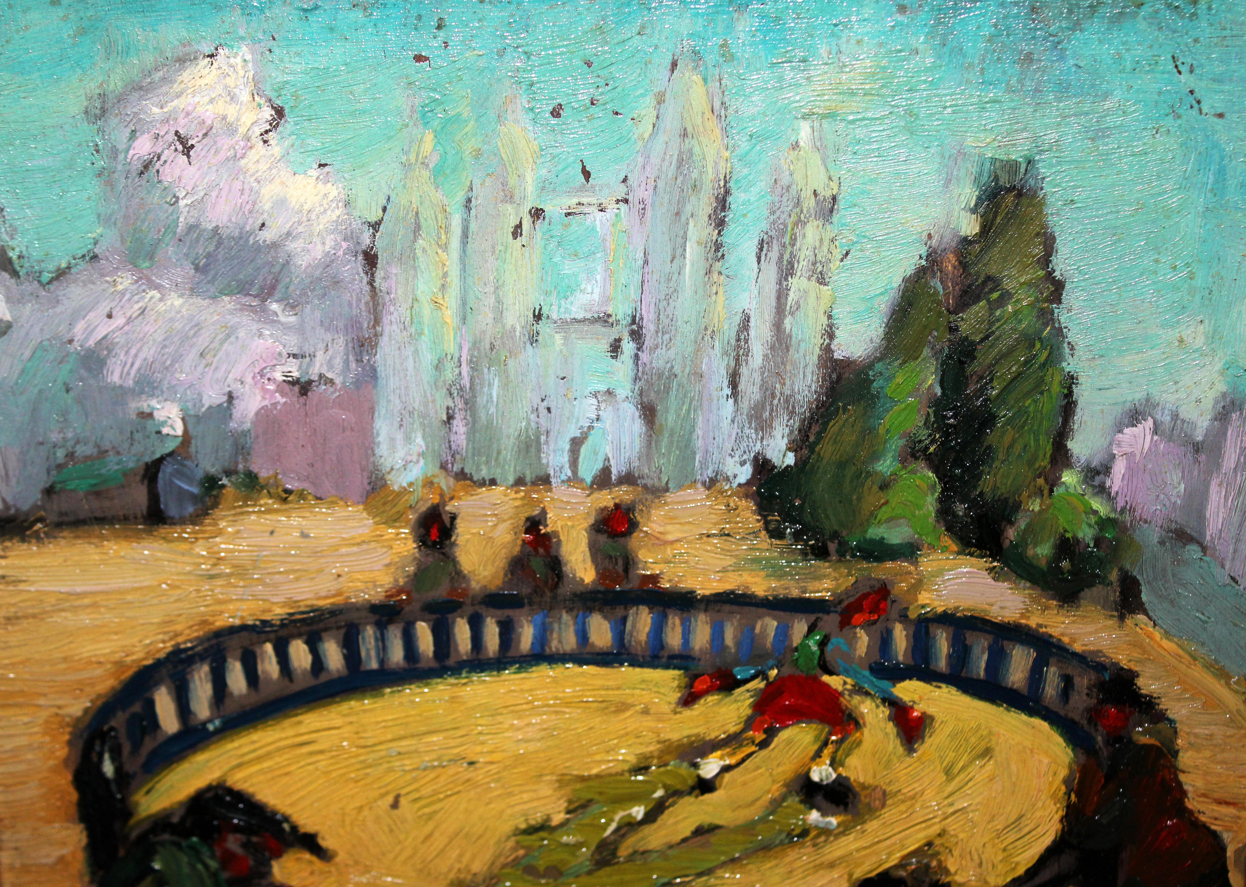 Escuela fauvista - Óleo sobre tabla - Patinando (Fauvismus), Painting, von Unknown