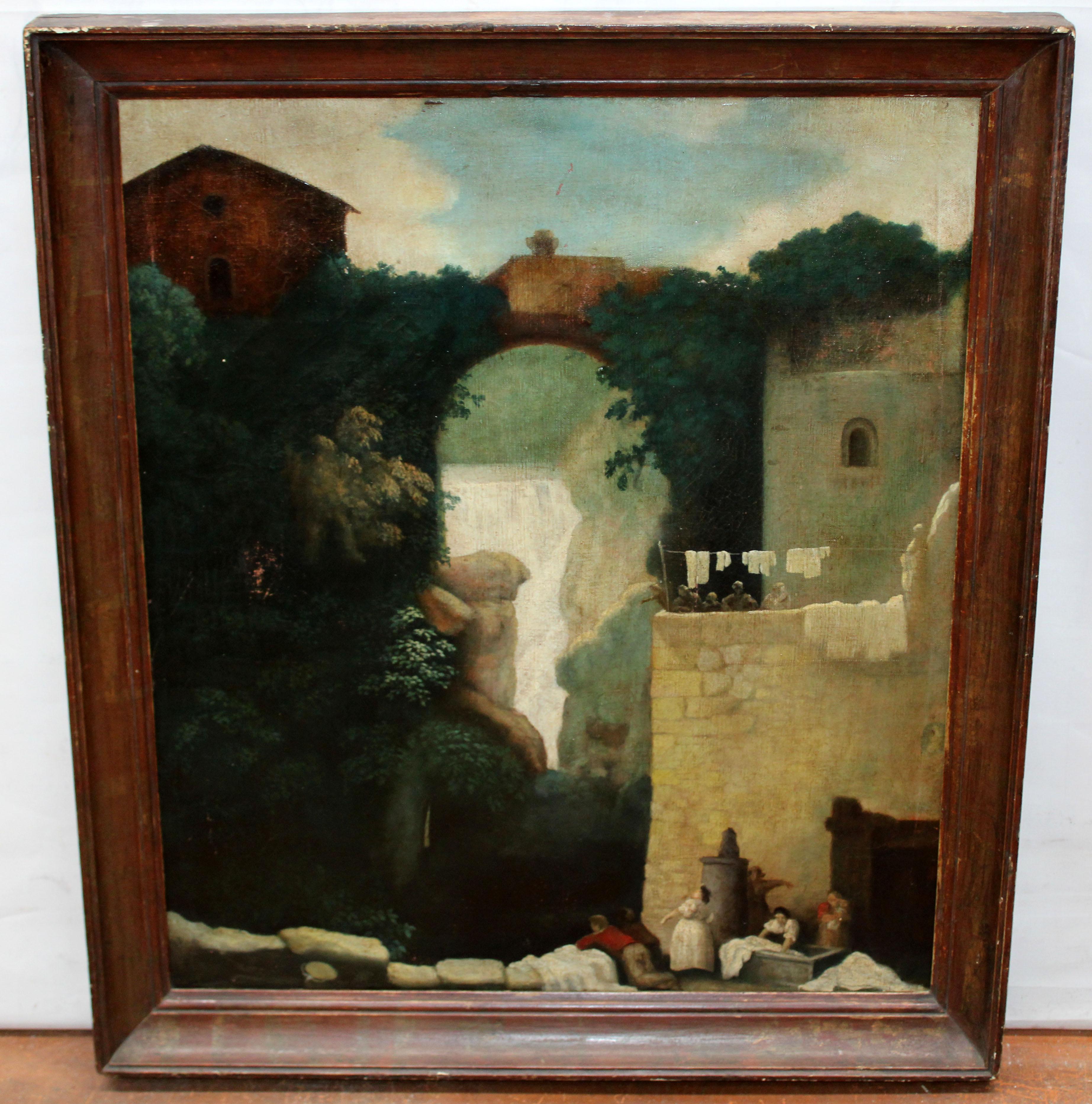 Escuela Francesa (XIX) - Les cascatelles de Tivoli (Tras Jean Honoré Fragonard) – Painting von Unknown