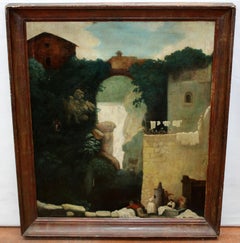 Escuela Francesa (XIX) - Les cascatelles de Tivoli (Tras Jean-Honoré Fragonard)