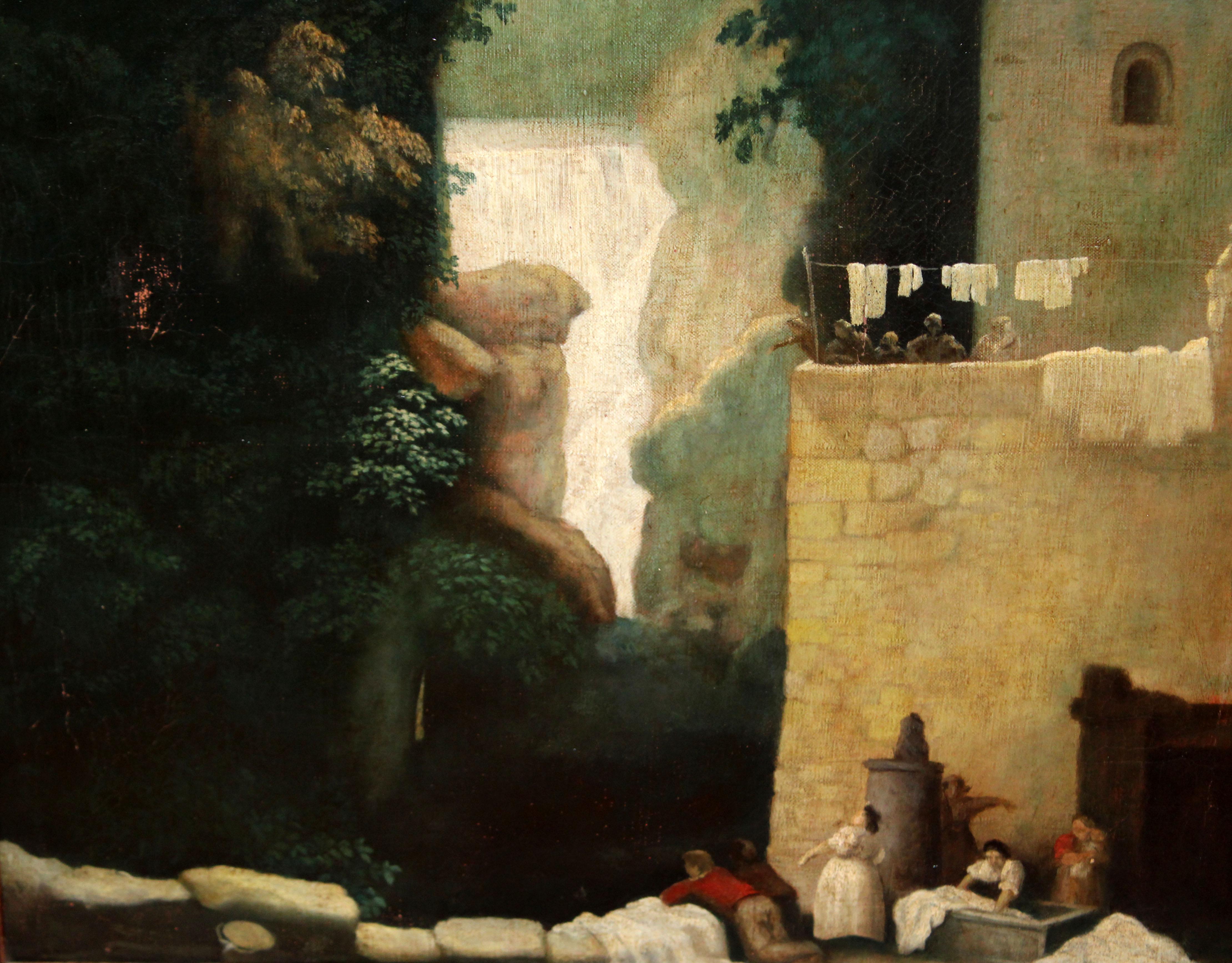 Escuela Francesa (XIX) - Les cascatelles de Tivoli (Tras Jean Honoré Fragonard) (Alte Meister), Painting, von Unknown