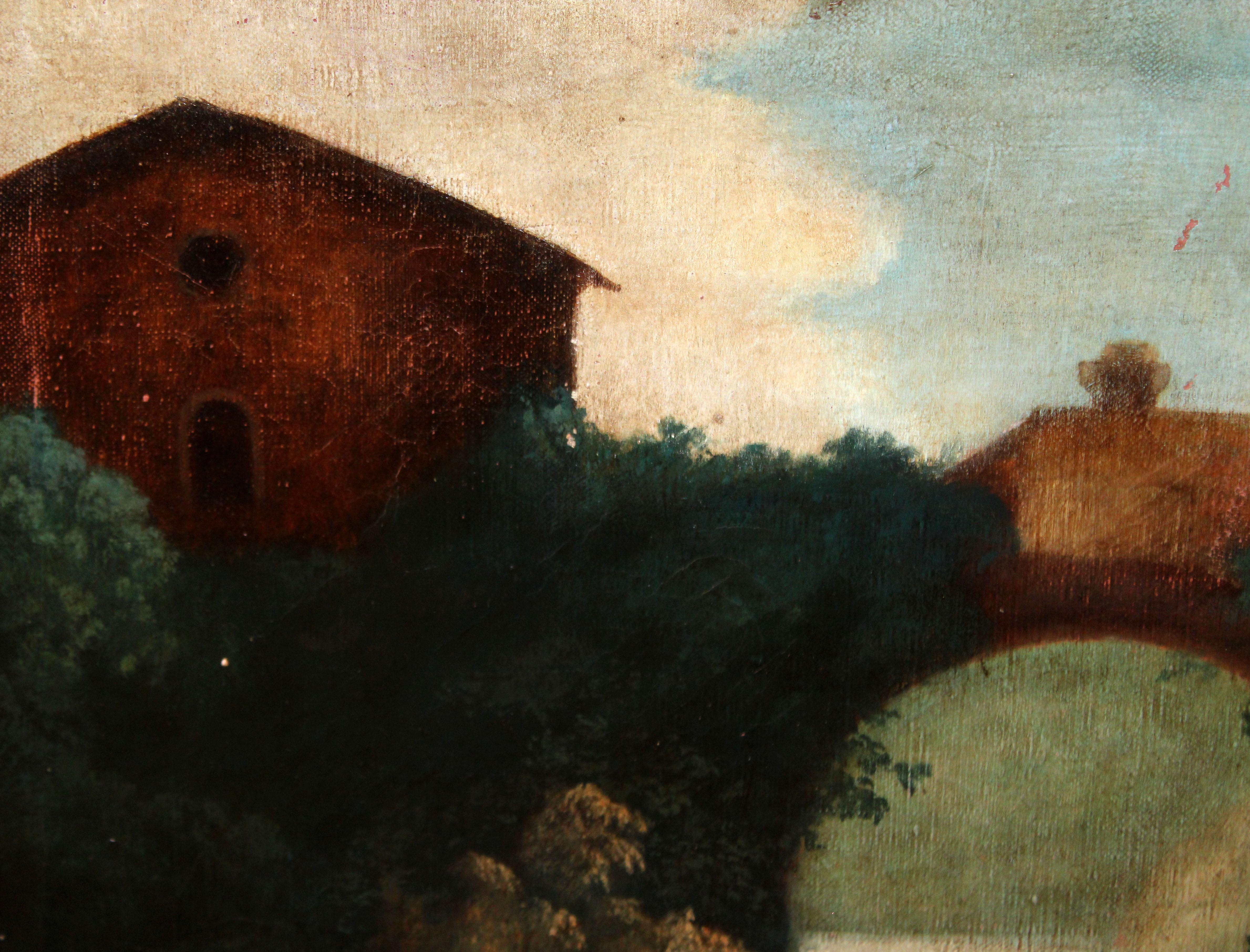 Escuela Francesa (XIX) - Les cascatelles de Tivoli (Tras Jean Honoré Fragonard) (Schwarz), Landscape Painting, von Unknown