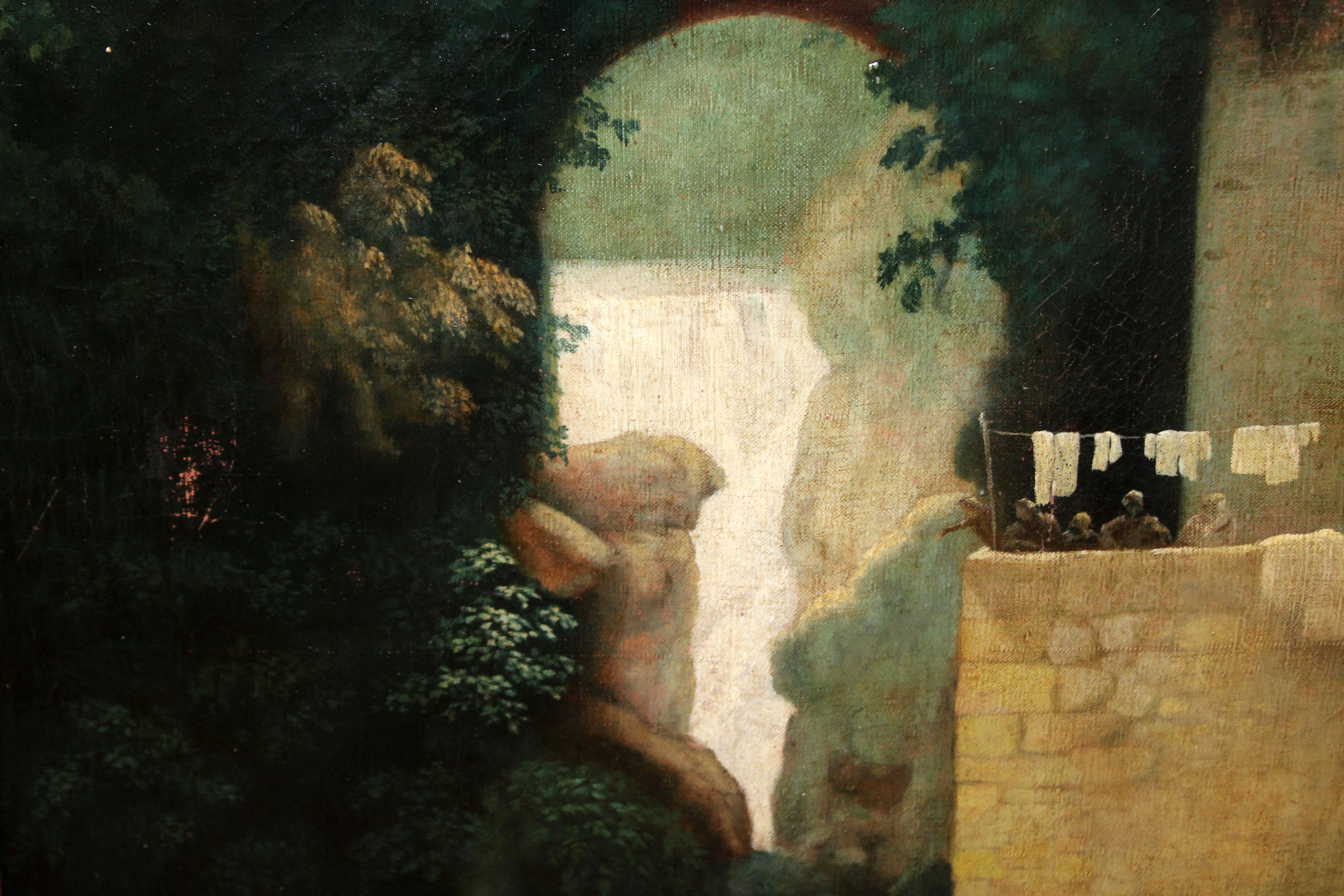 Escuela Francesa (XIX) - Les cascatelles de Tivoli (Tras Jean Honoré Fragonard) im Angebot 2