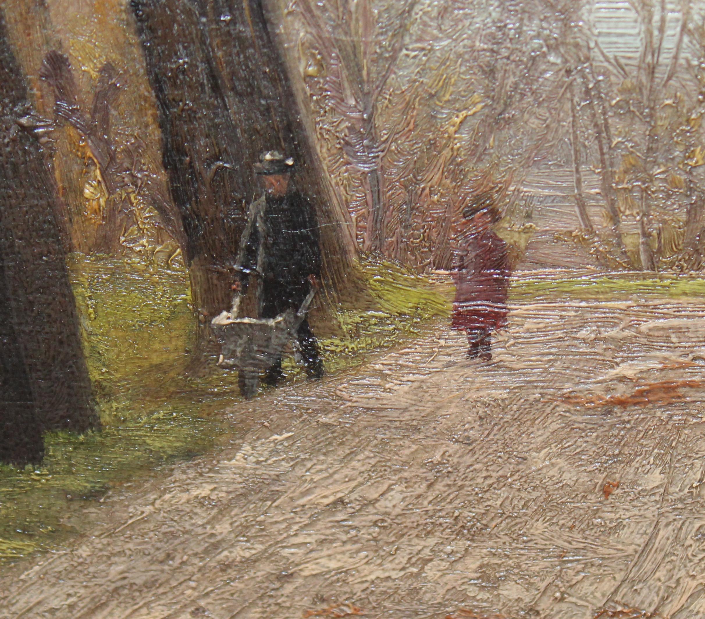 Escuela Francesa (XIX) - Sendero rural hacia el pueblo - Año 1886 en vente 2