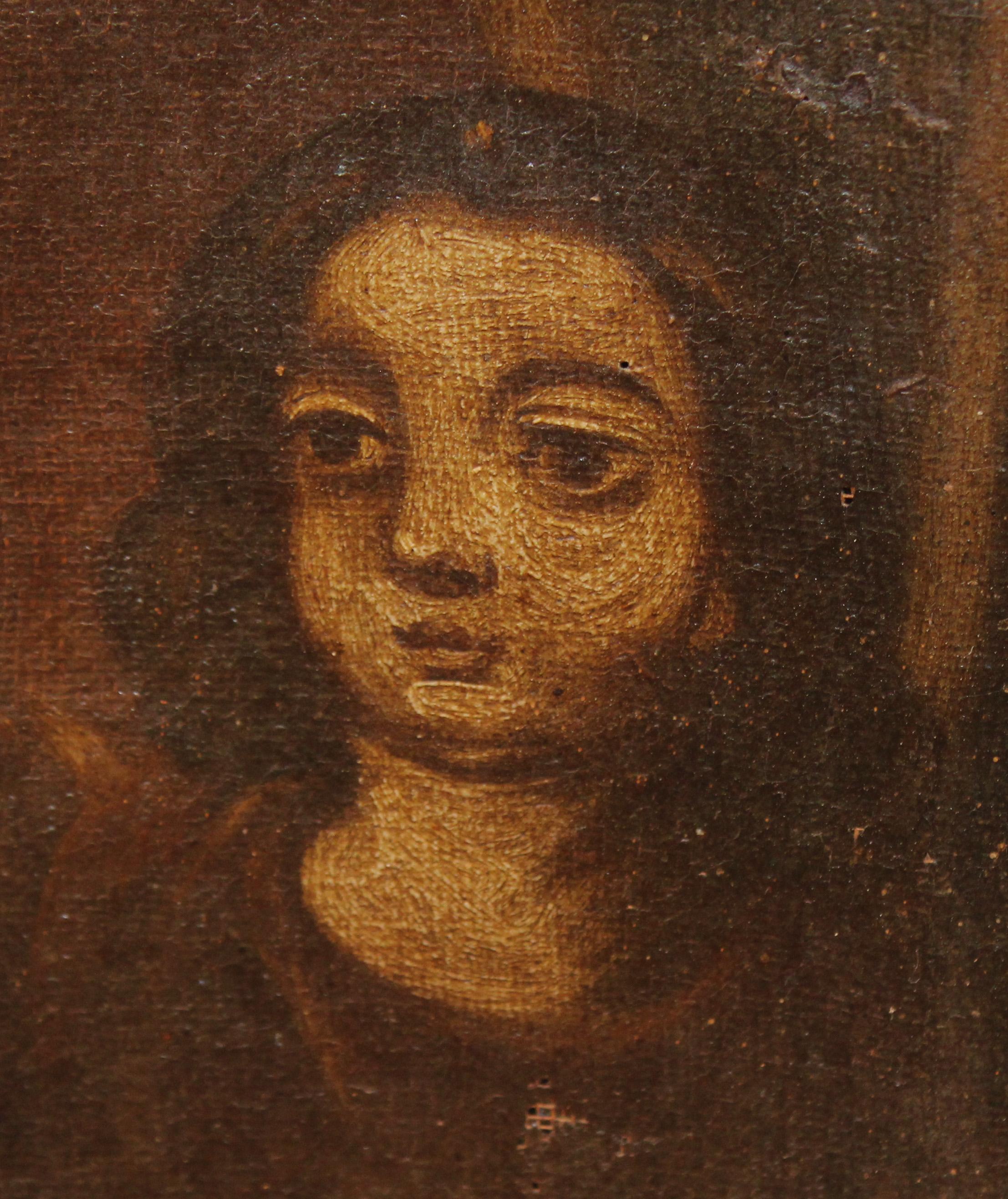 Escuela Hispano-española (XVIII) - Óleo sobre tela - Virgen Inmaculada en venta 6