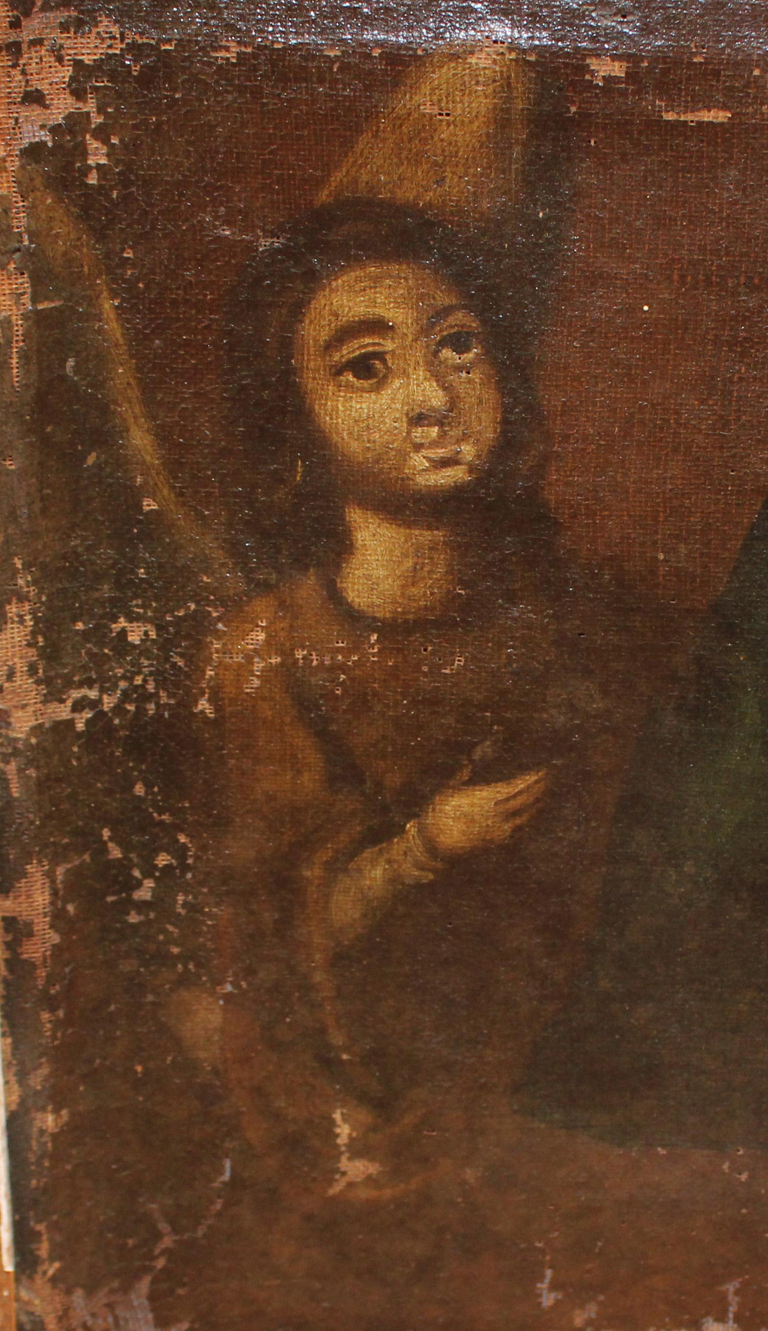 Escuela Hispano-española (XVIII) - Óleo sobre tela - Virgen Inmaculada - Painting Antiguos maestros de Unknown