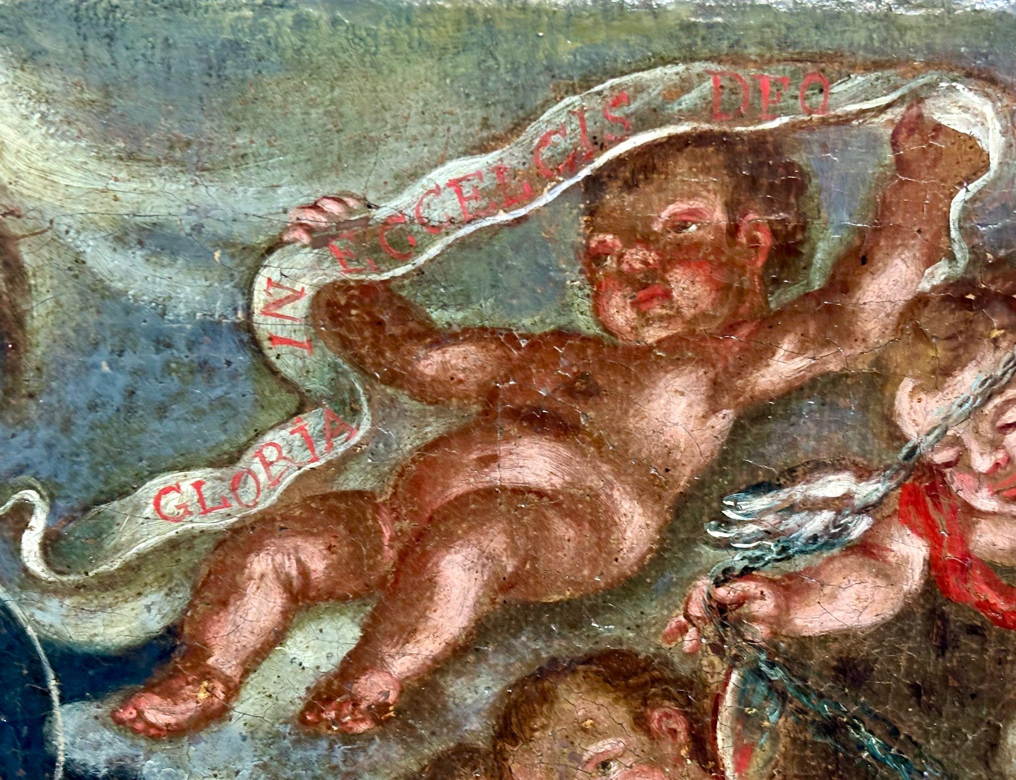 Escuela Italiana siglo XVIII - Nacimiento del niño Jesús. im Angebot 12