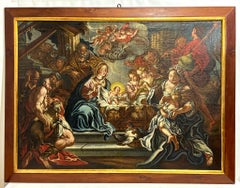 Escuela Italiana siglo XVIII - Nacimiento del niño Jesús.