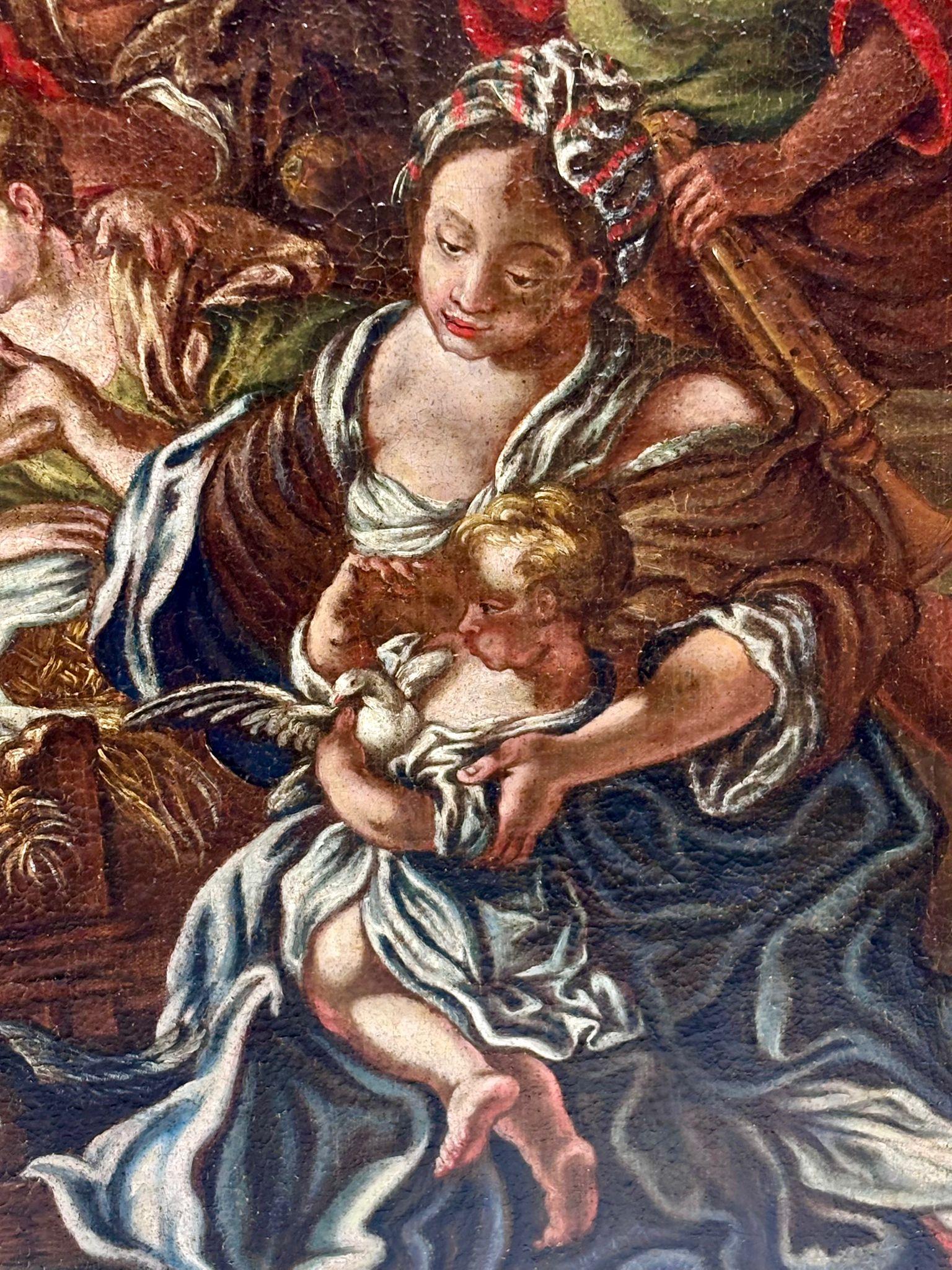Escuela Italiana siglo XVIII - Nacimiento del niño Jesús. im Angebot 1