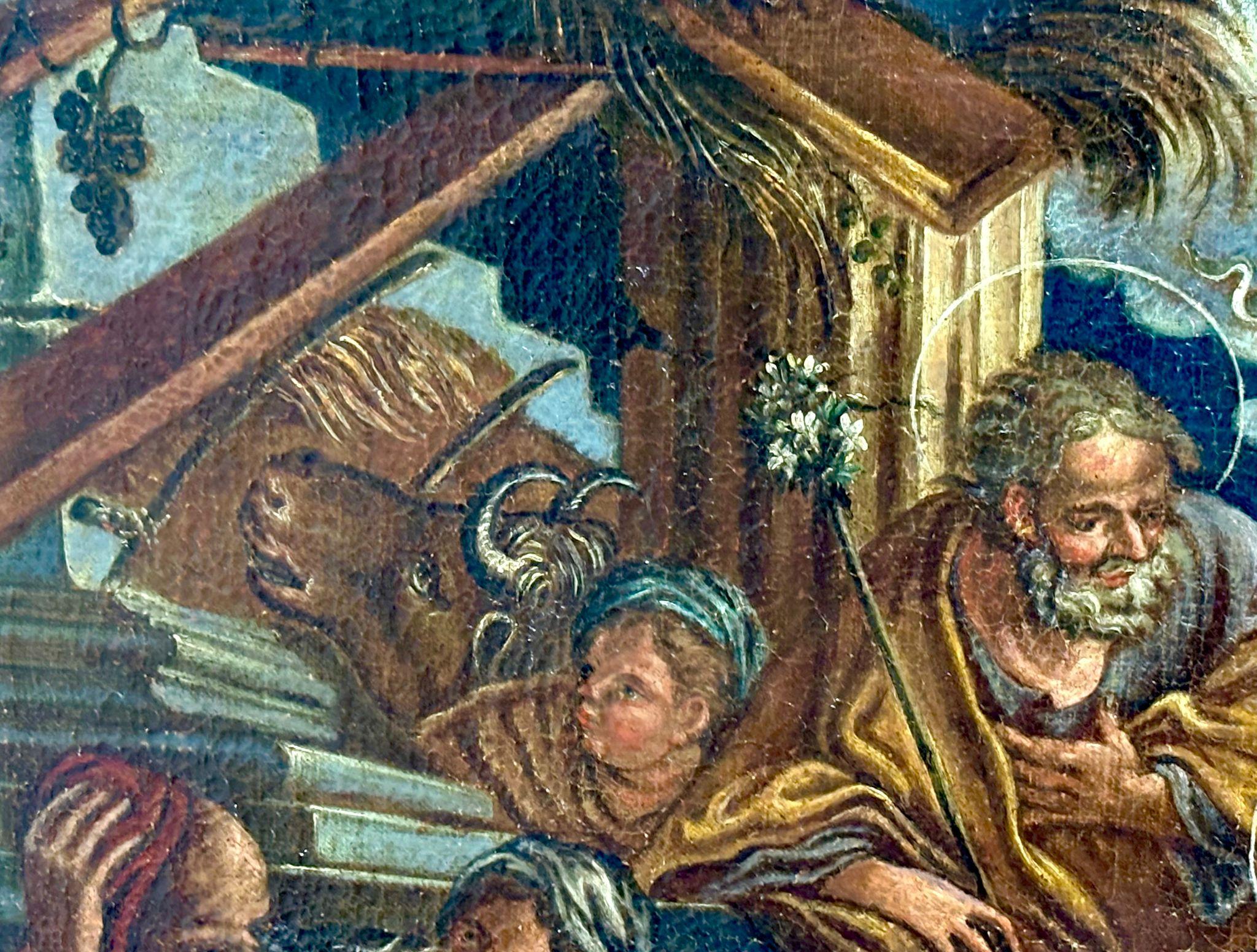 Escuela Italiana siglo XVIII - Nacimiento del niño Jesús. im Angebot 4