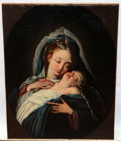 Escuela italiana (XVIII) - Madonna - (a la manera de Giovanni Battista Salvi)