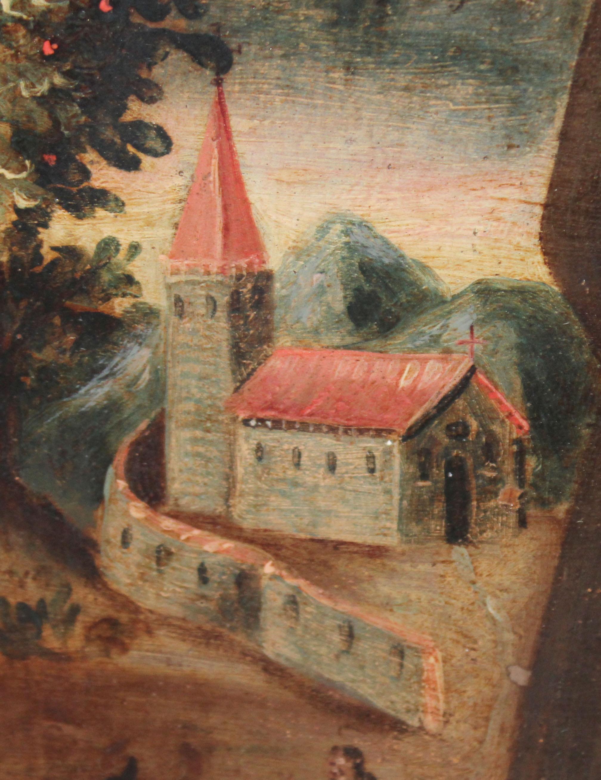 Escuela Mejicana (XVIII) - San Antonio con niño in vendita 3